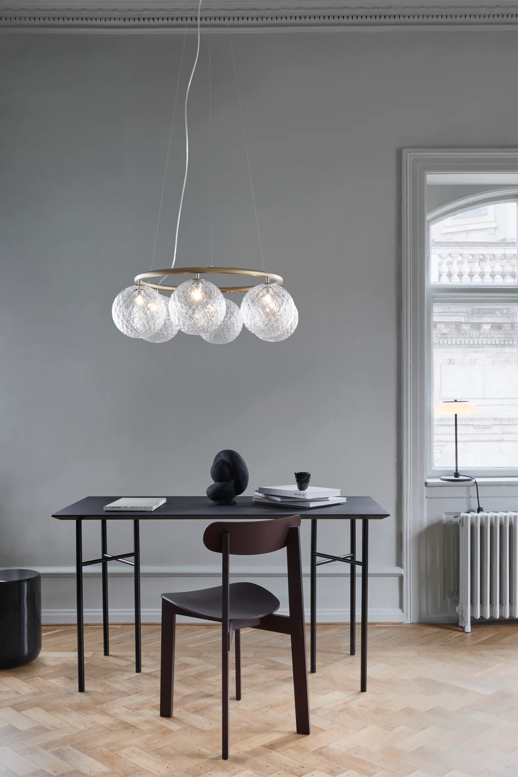 Lampa wisząca MIIRA 6 CIRCULAR mosiężny z transparentnym szkłem - Image 4