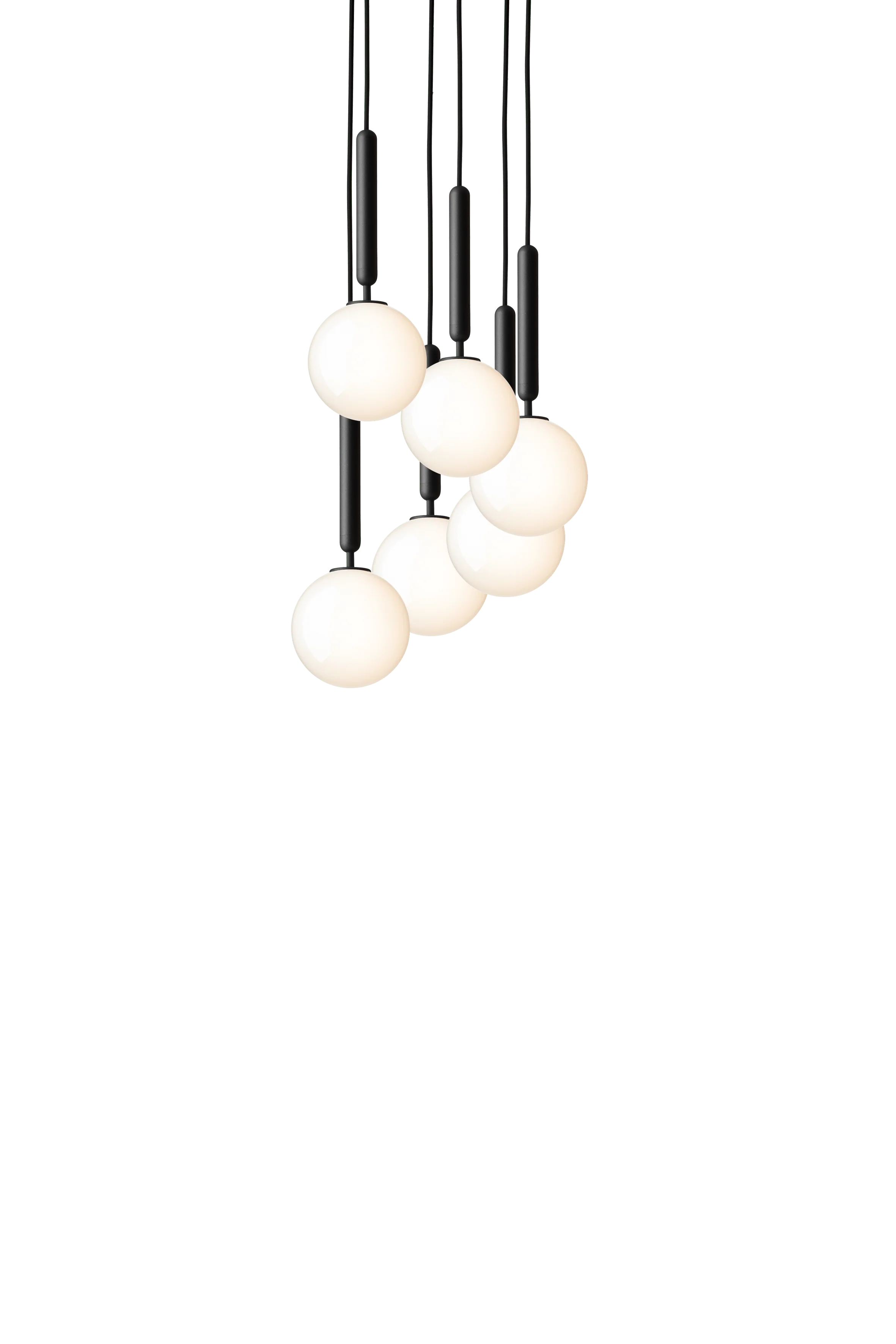 Lampa wisząca MIIRA 6 grafitowy z opalowym szkłem - Image 12