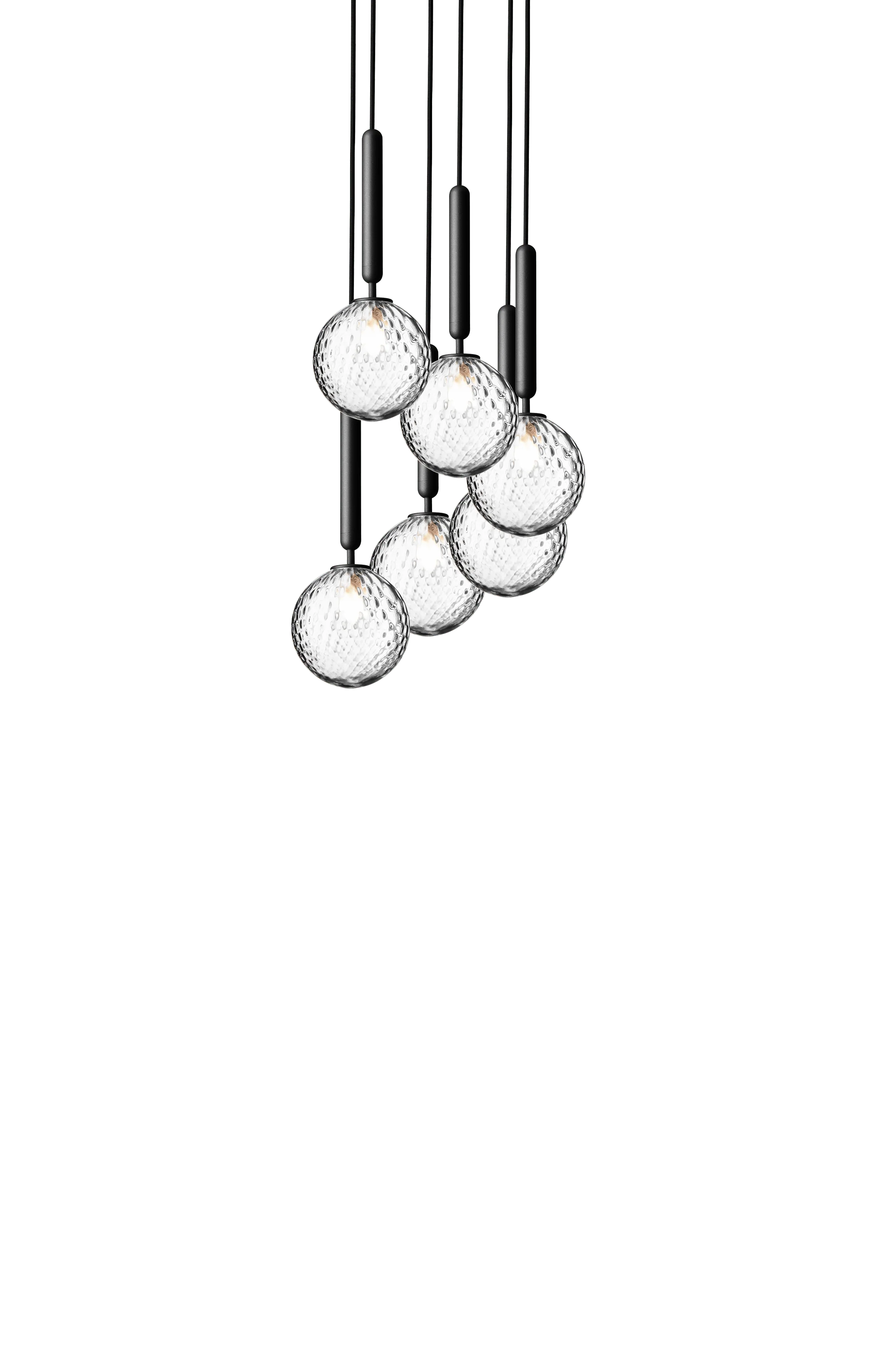Lampa wisząca MIIRA 6 grafitowy z transparentnym szkłem - Image 8