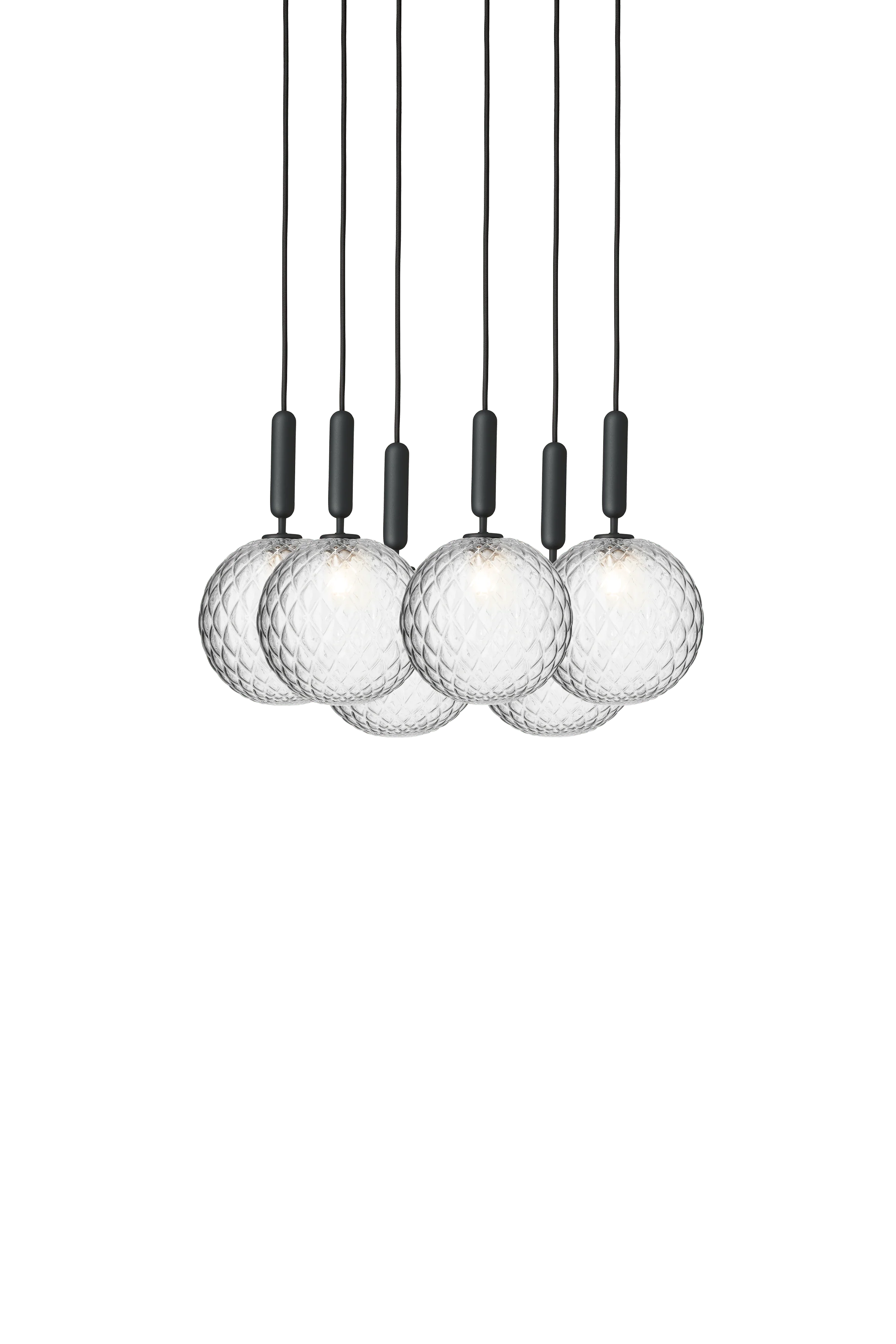 Lampa wisząca MIIRA 6 grafitowy z transparentnym szkłem - Image 9