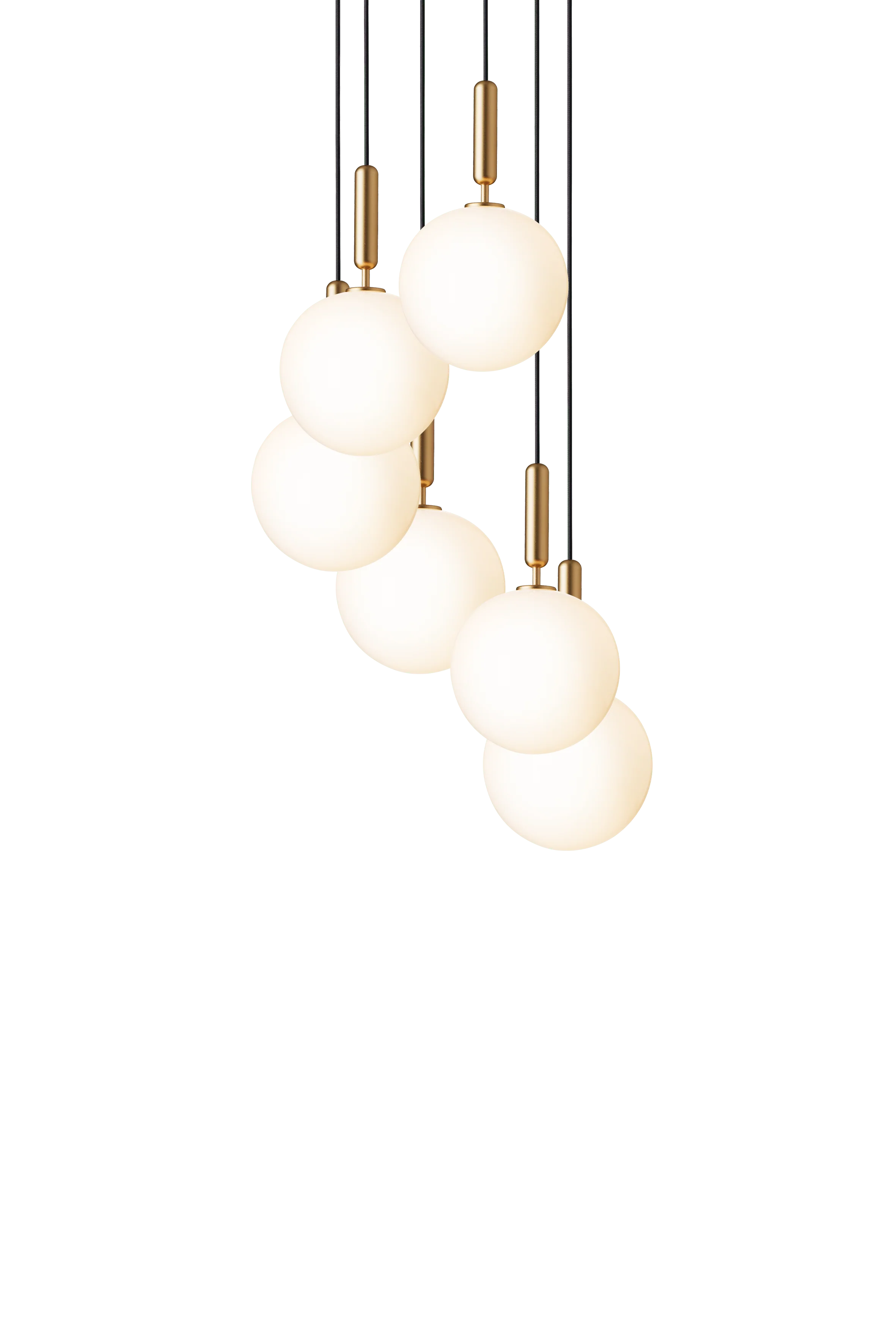 Lampa wisząca MIIRA 6 mosiężny z opalowym szkłem - Image 3