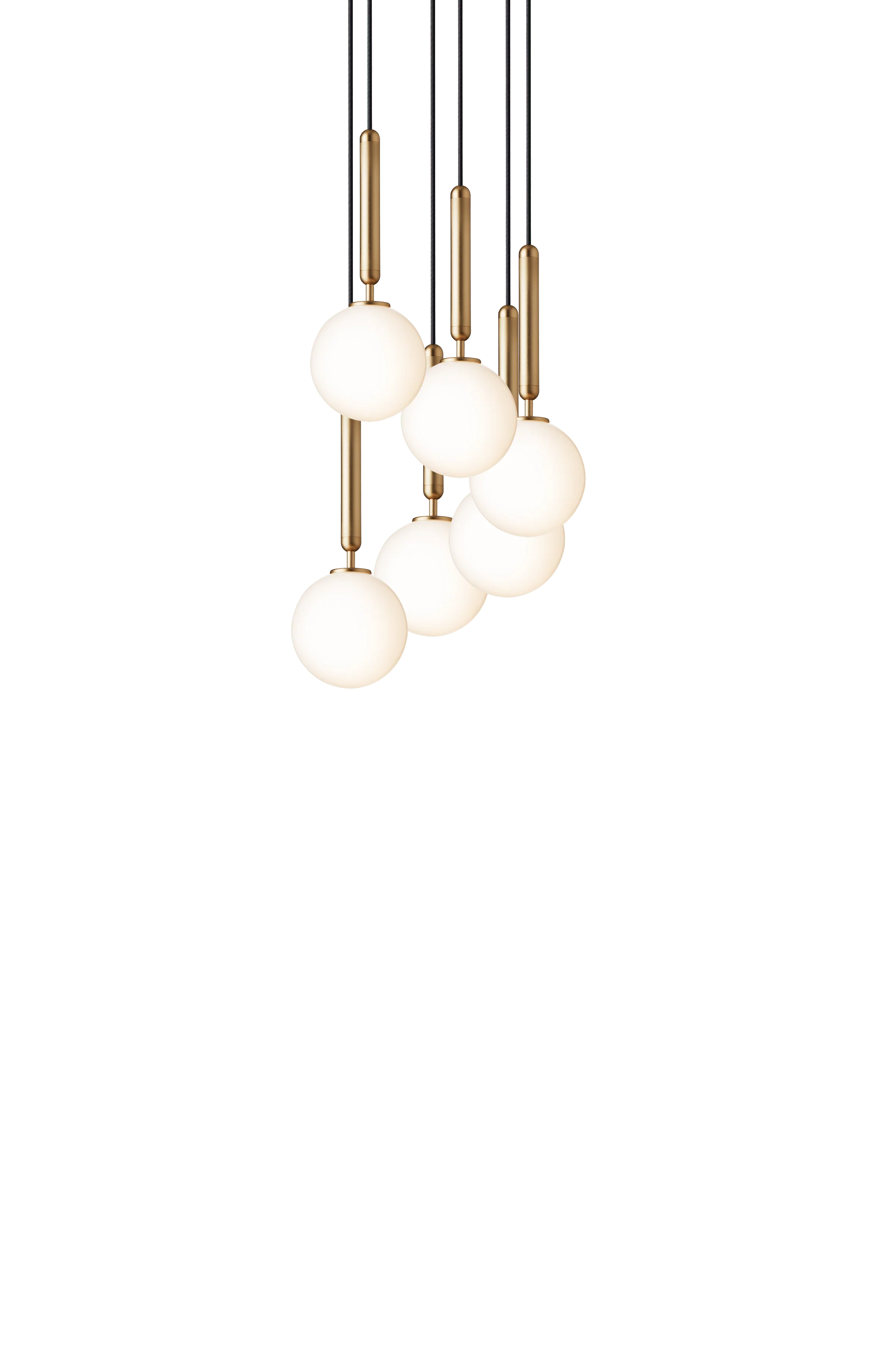 Lampa wisząca MIIRA 6 mosiężny z opalowym szkłem - Image 4