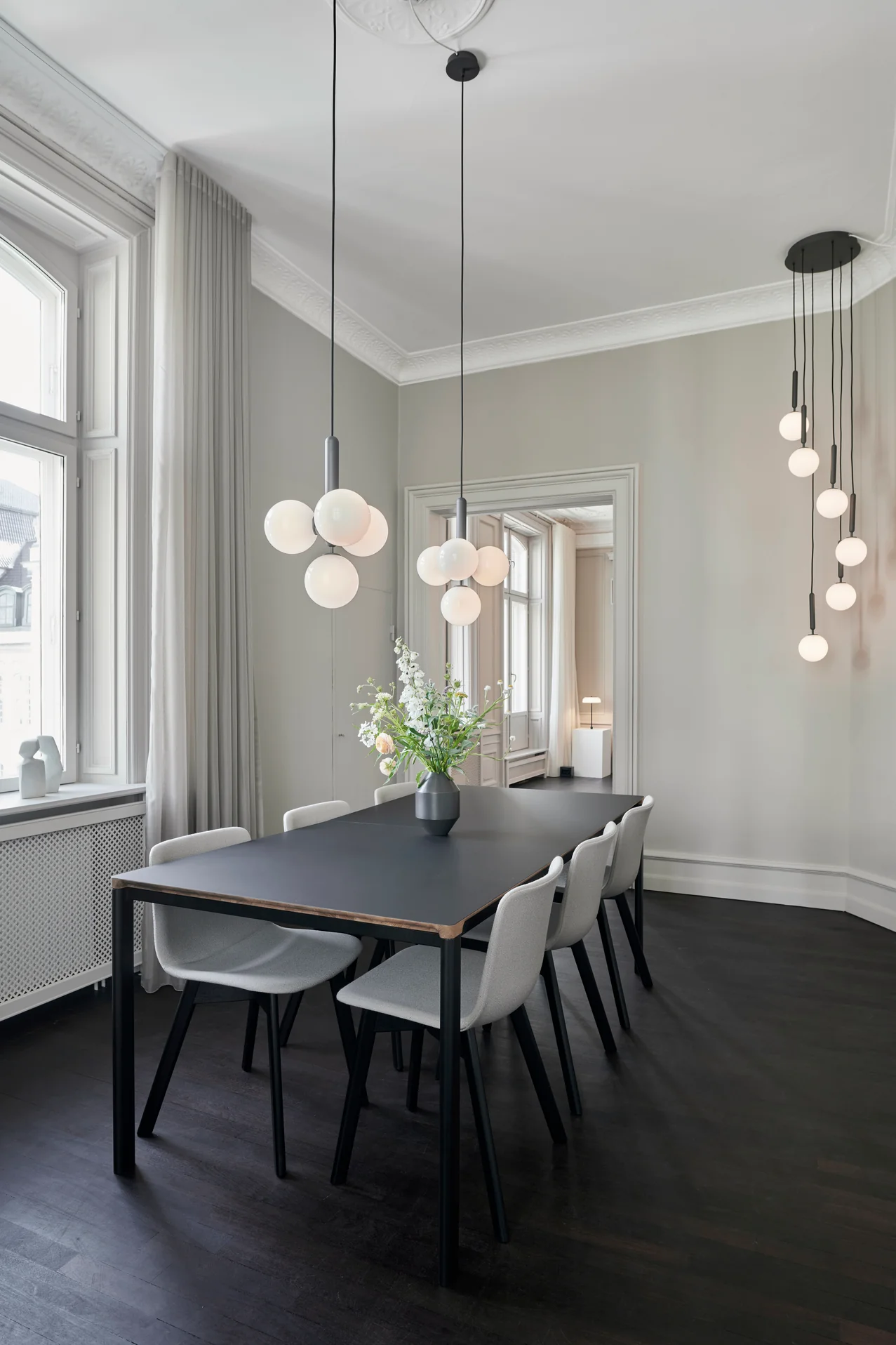 Lampa wisząca MIIRA 6 mosiężny z transparentnym szkłem - Image 4