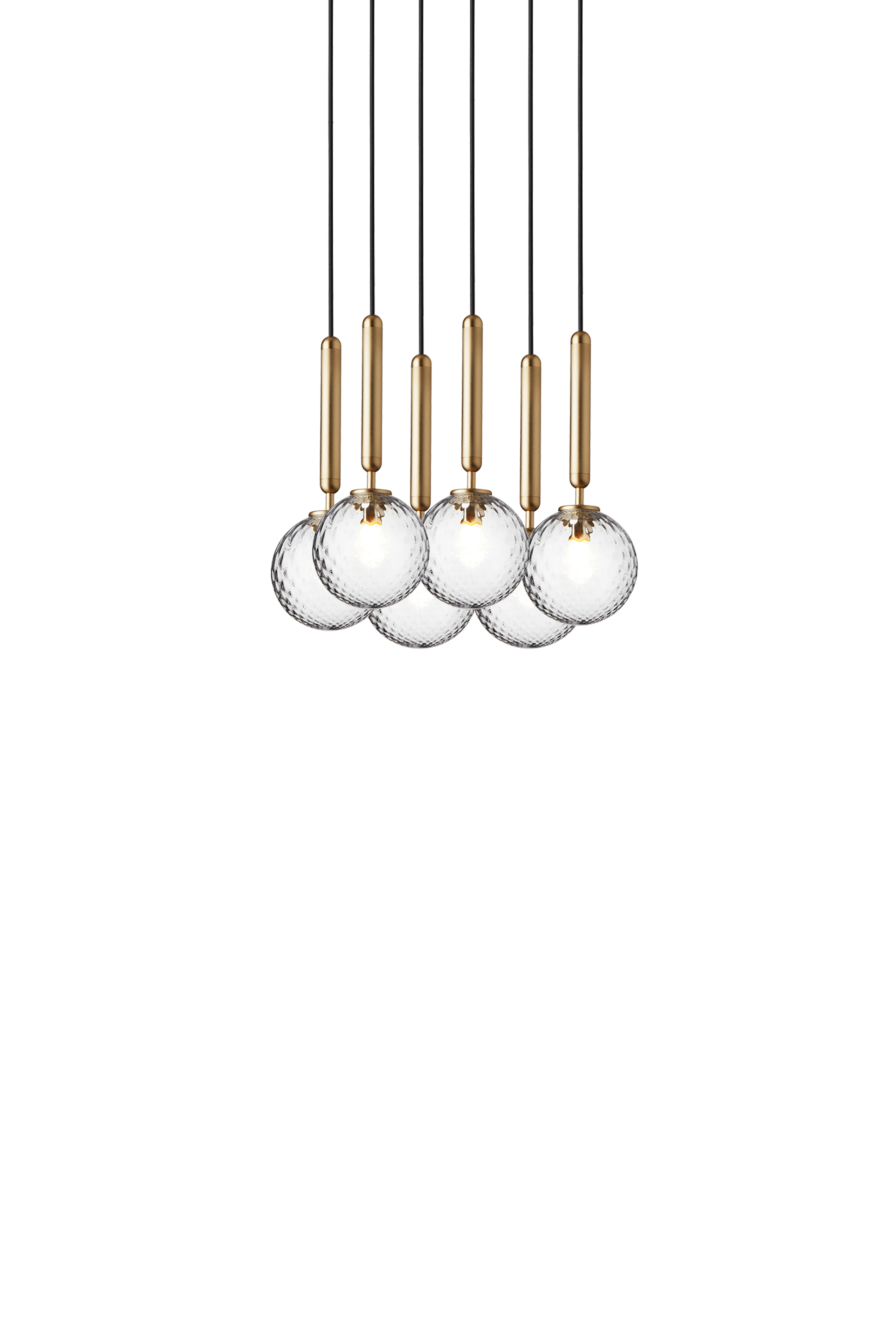 Lampa wisząca MIIRA 6 mosiężny z transparentnym szkłem - Image 5