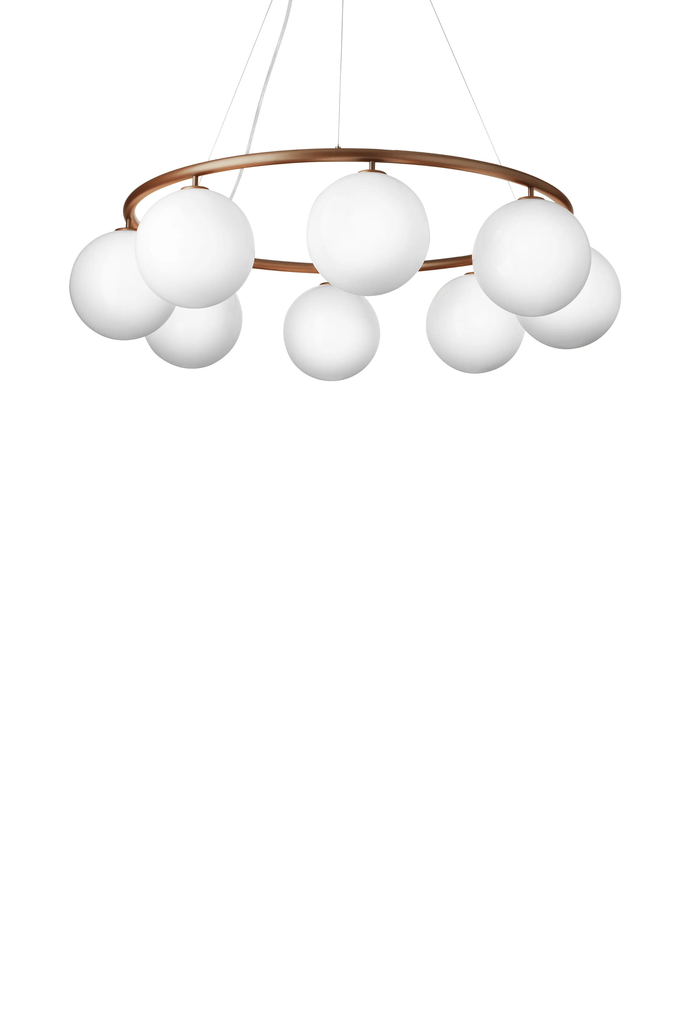Lampa wisząca MIIRA 8 CIRCULAR ciemnobrązowy z opalowym szkłem - Image 6