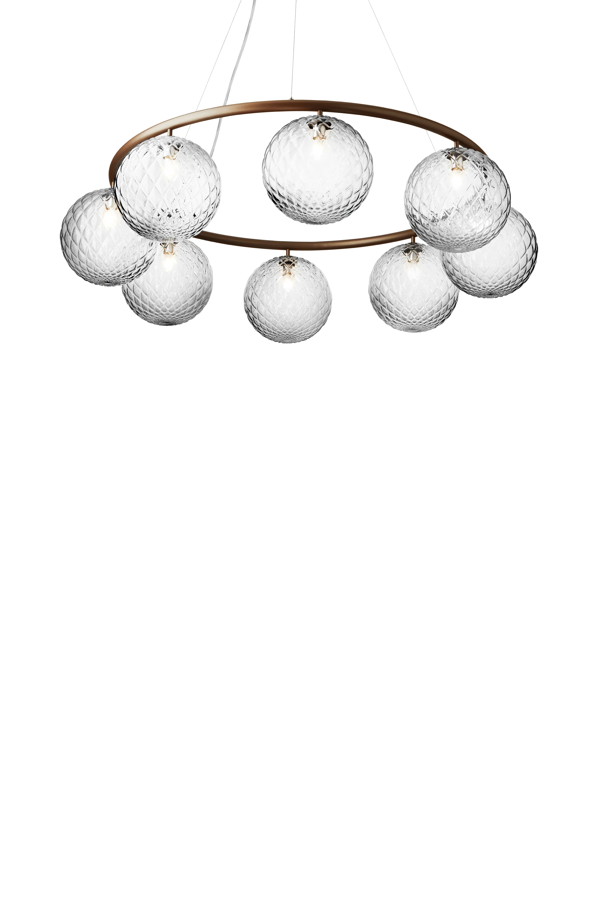 Lampa wisząca MIIRA 8 CIRCULAR ciemnobrązowy z transparentnym szkłem - Image 4