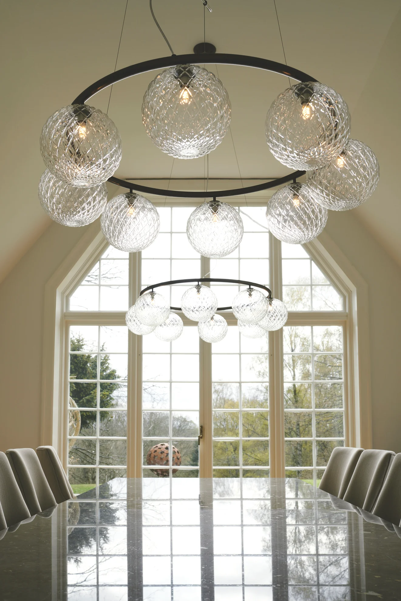 Lampa wisząca MIIRA 8 CIRCULAR ciemnobrązowy z transparentnym szkłem - Image 5