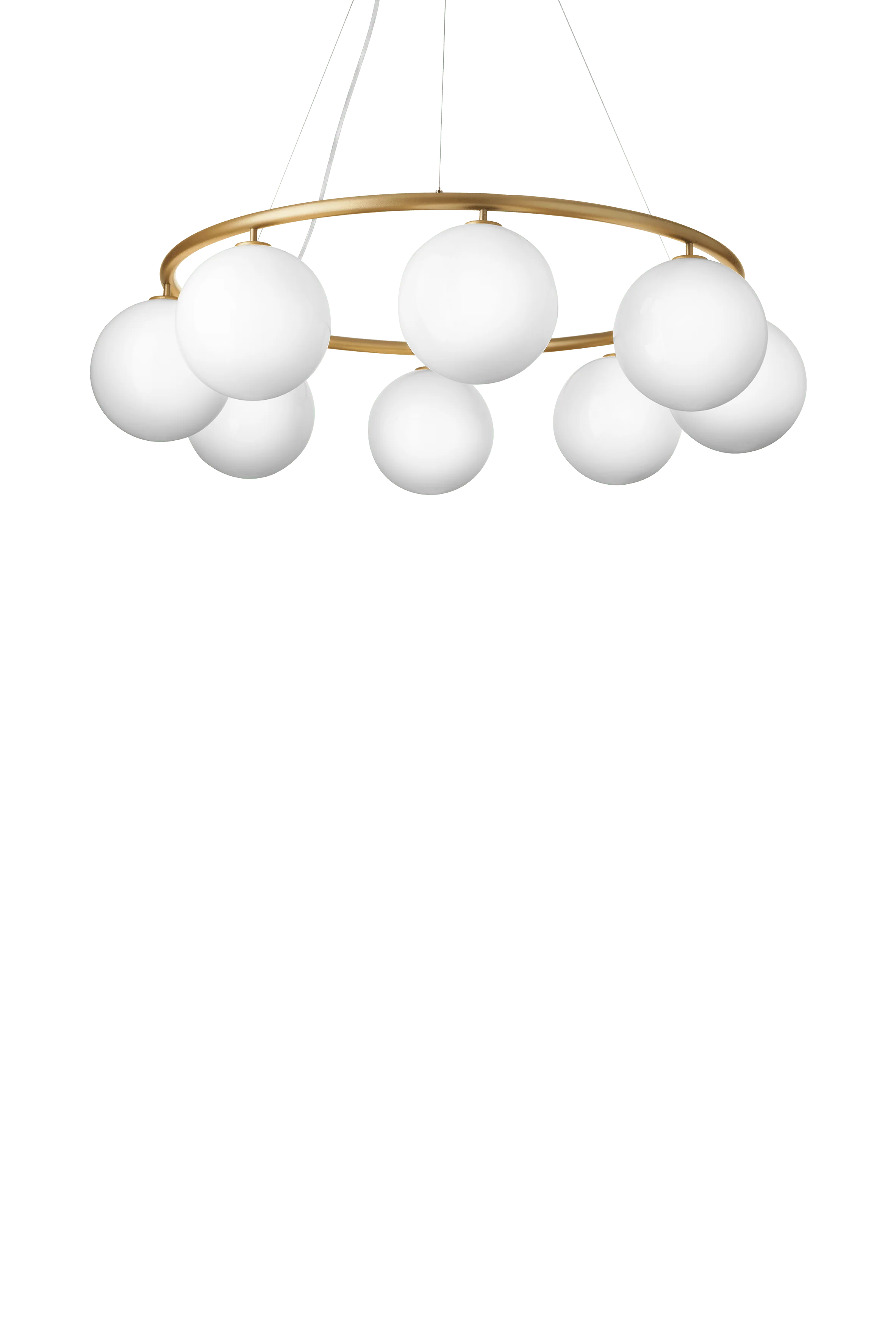 Lampa wisząca MIIRA 8 CIRCULAR mosiężny z opalowym szkłem - Image 6