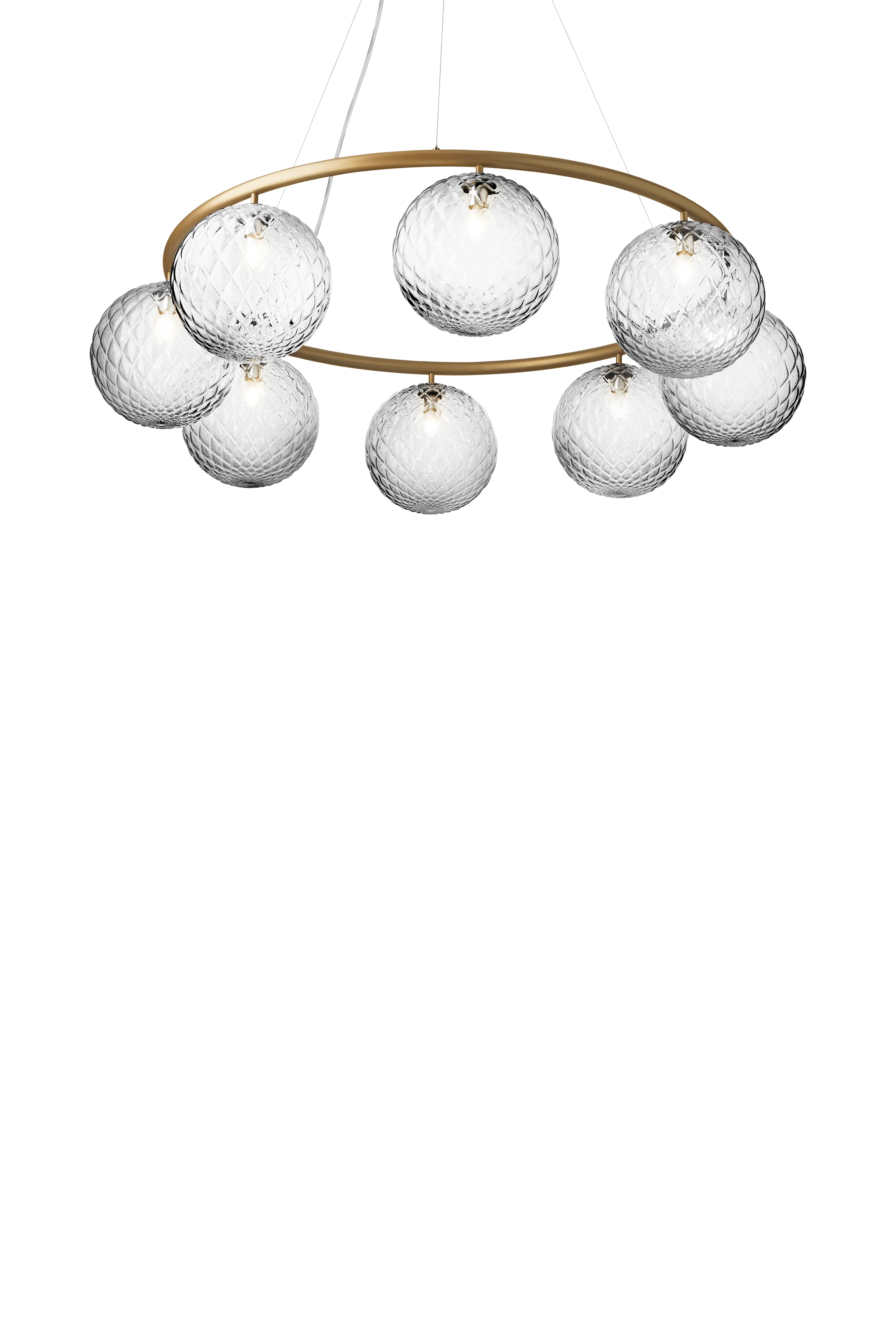 Lampa wisząca MIIRA 8 CIRCULAR mosiężny z transparentnym szkłem - Image 3