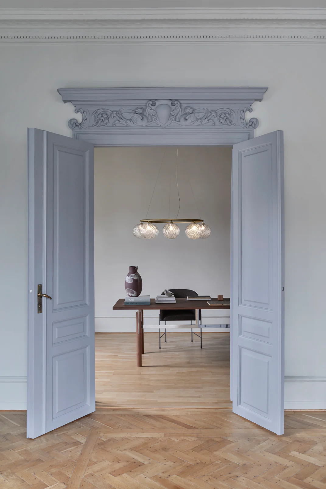 Lampa wisząca MIIRA 8 CIRCULAR mosiężny z transparentnym szkłem - Image 4
