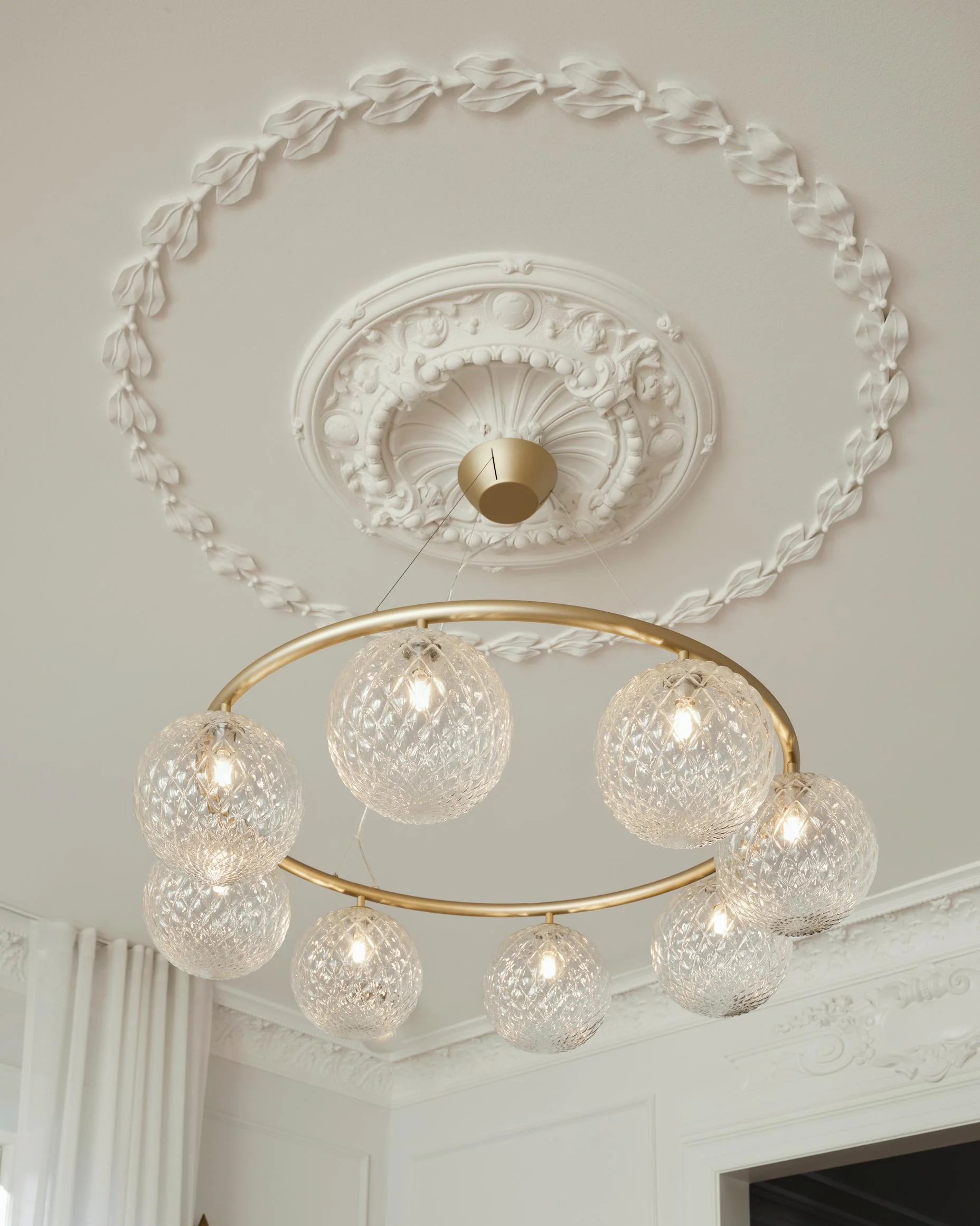 Lampa wisząca MIIRA 8 CIRCULAR mosiężny z transparentnym szkłem - Image 8