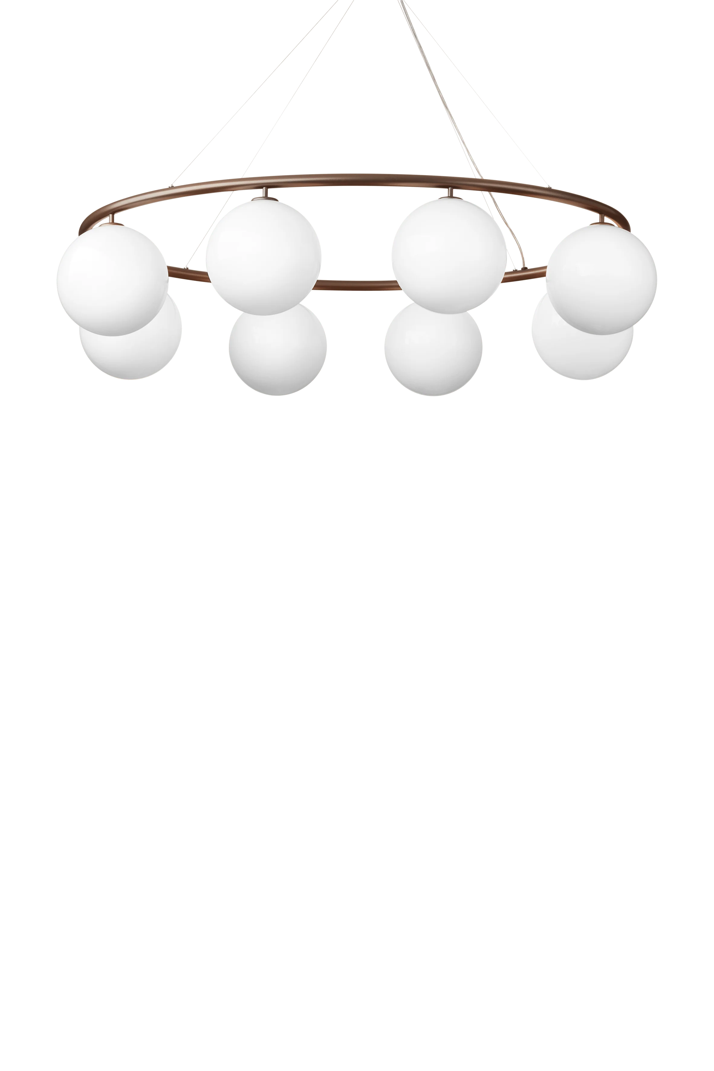 Lampa wisząca MIIRA 8 OVAL ciemnobrązowy z opalowym szkłem - Image 7