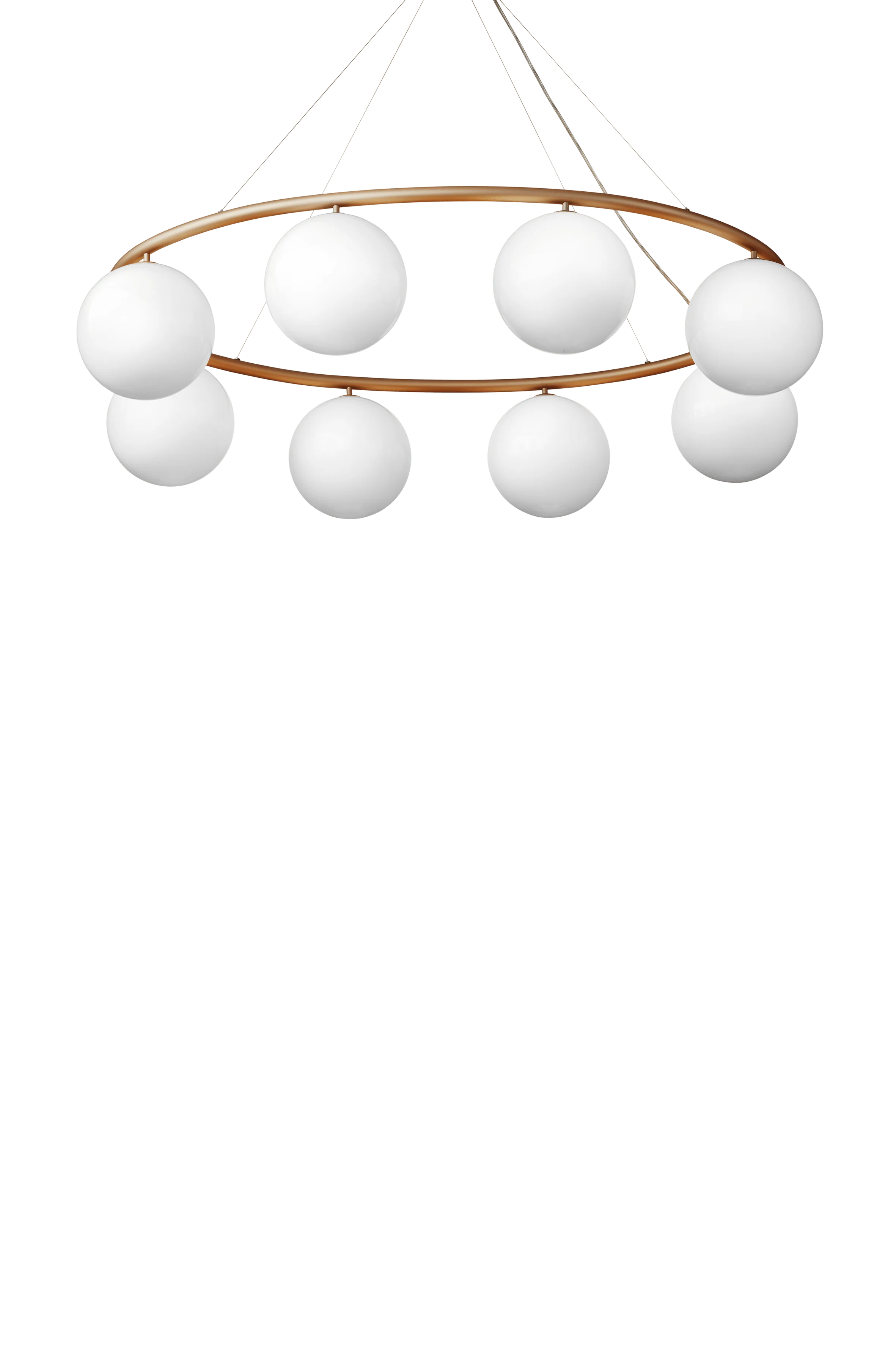 Lampa wisząca MIIRA 8 OVAL mosiężny z opalowym szkłem - Image 5