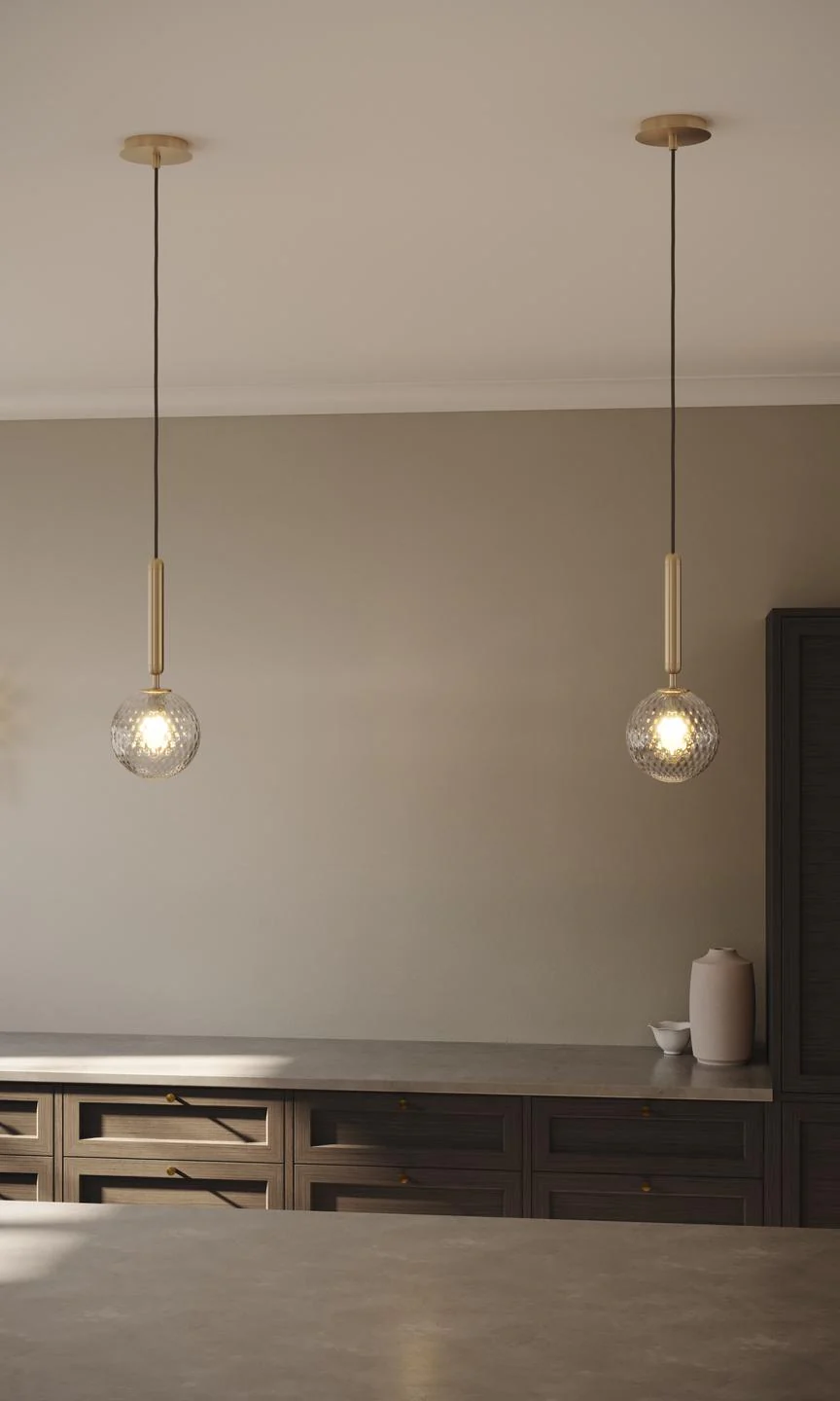 Lampa wisząca MIIRA mosiężny z transparentnym szkłem - Image 3