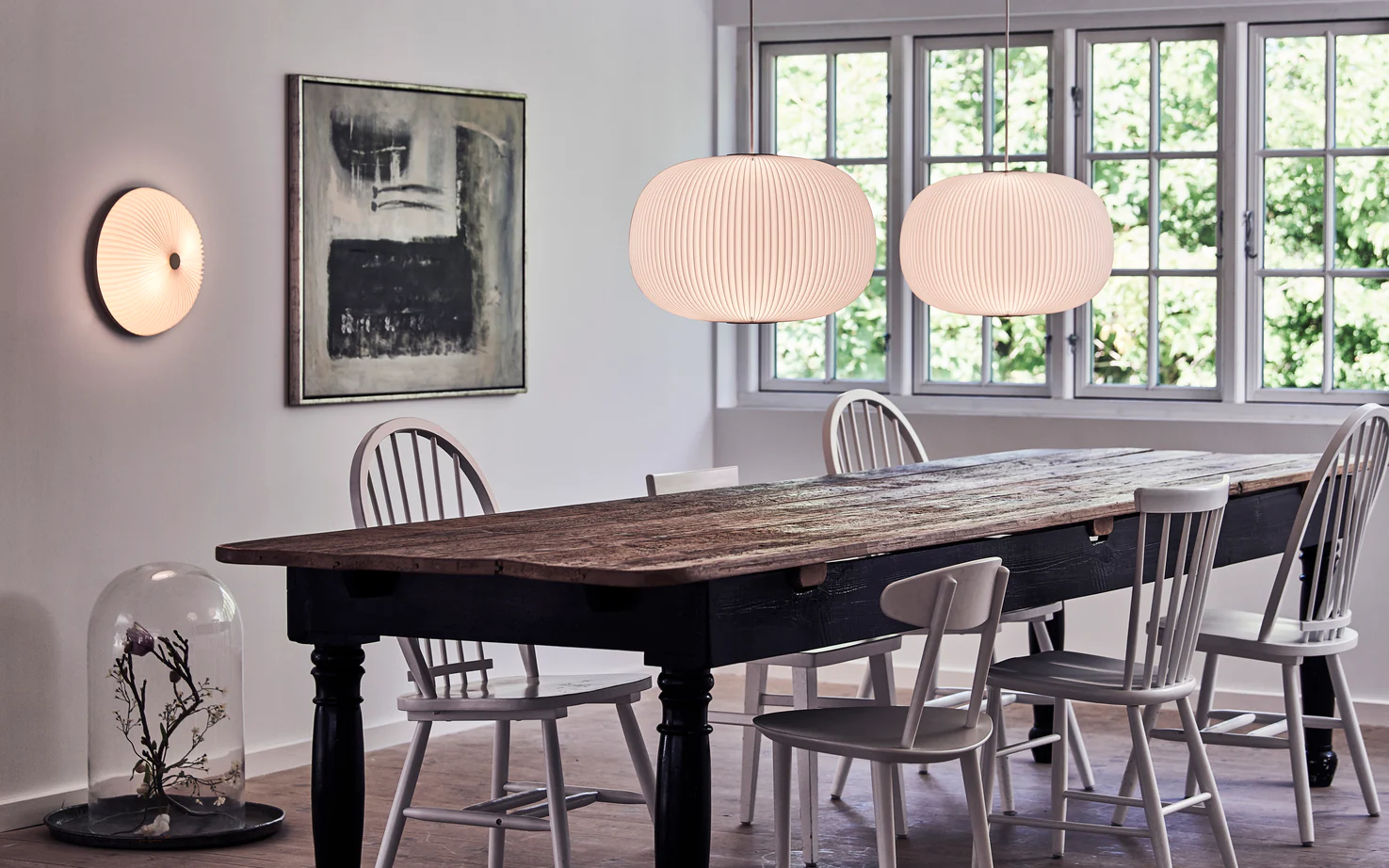 Lampa wisząca MODEL 132 LAMELLA 1 biały z czarnym wykończeniem - Image 11