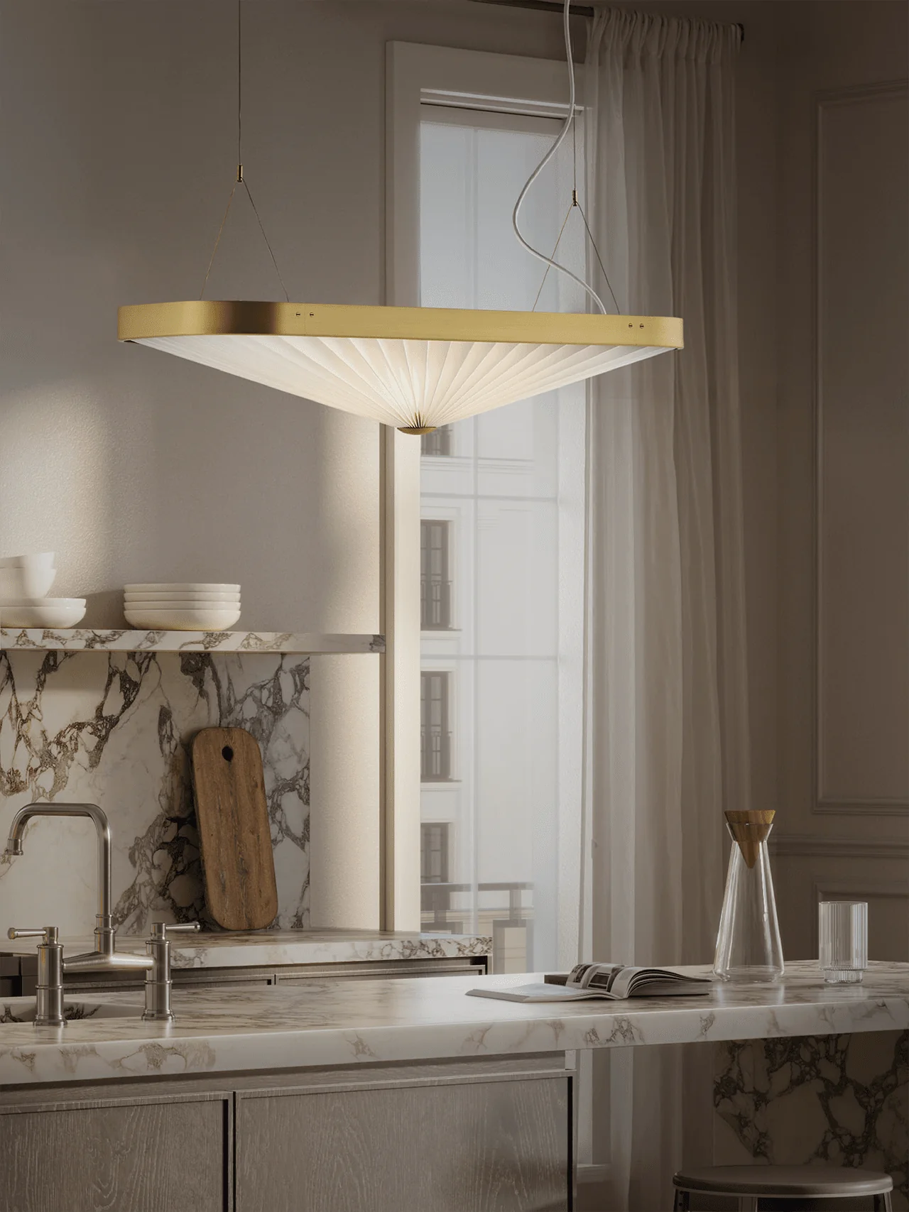 Lampa wisząca MODEL 197 CELINE biały ze złotym - Image 16