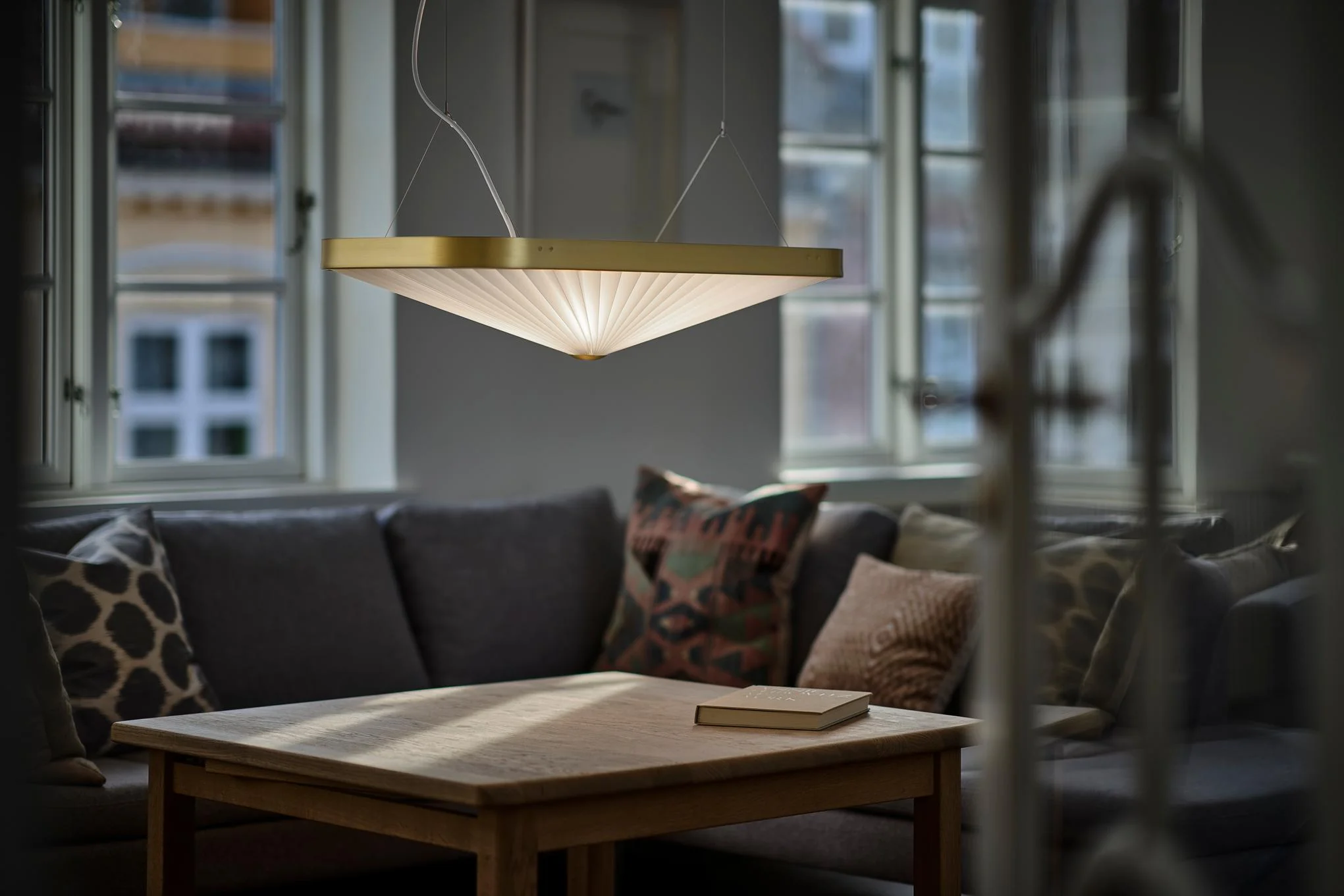 Lampa wisząca MODEL 197 CELINE biały ze złotym - Image 5
