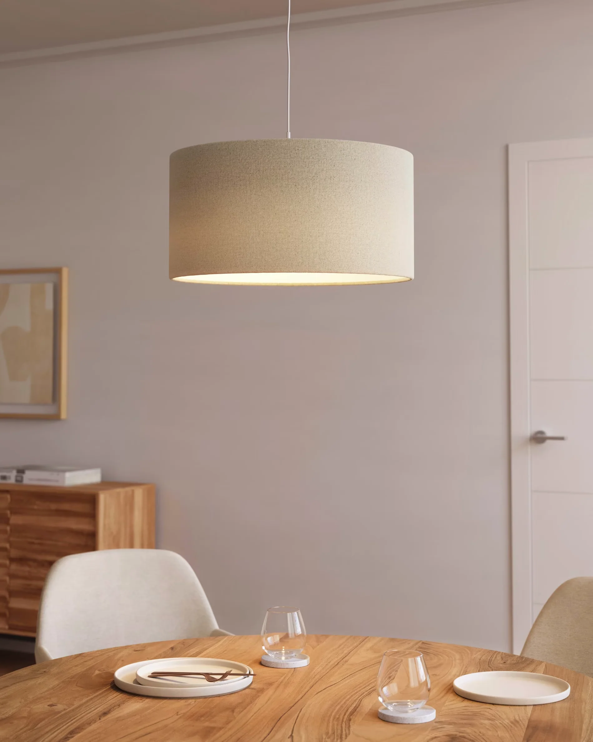Klosz do lampy wiszącej NAZLI beżowy - Image 6