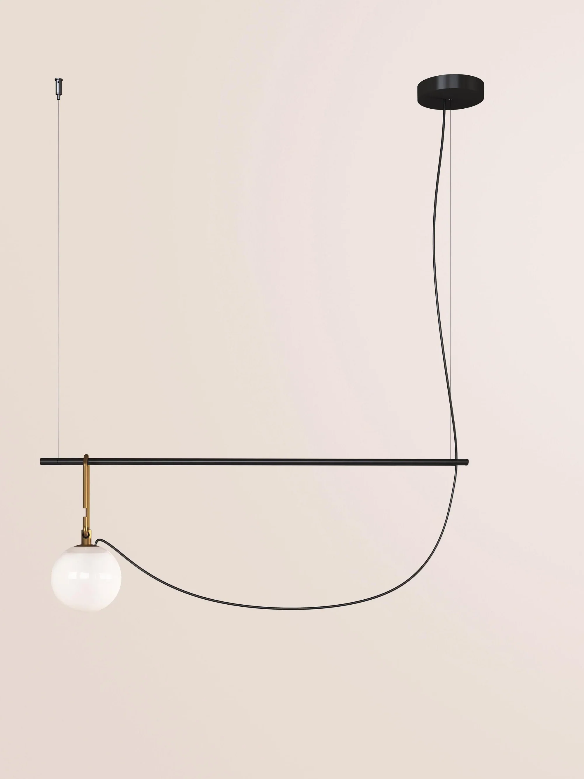 Lampa wisząca NH S2 czarny z mosiężnym i białym - Image 2