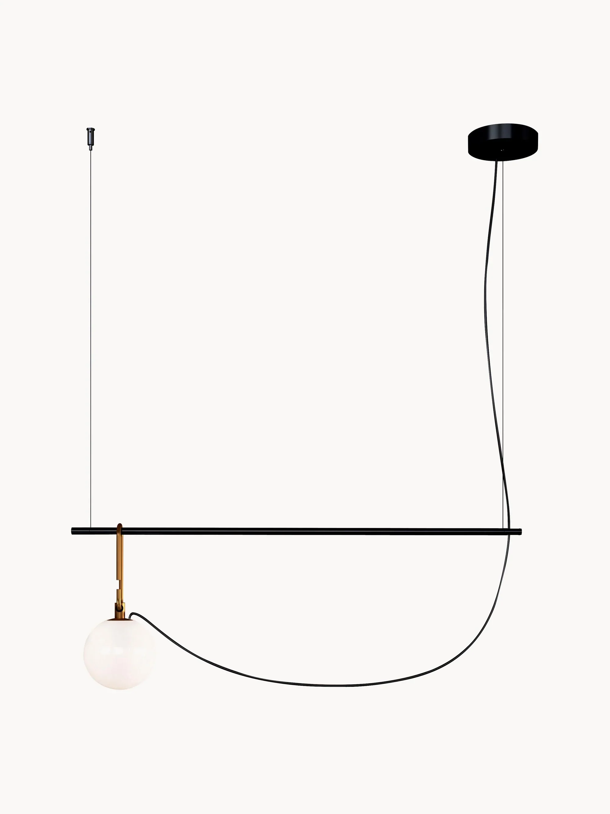 Lampa wisząca NH S2 czarny z mosiężnym i białym - Image 3