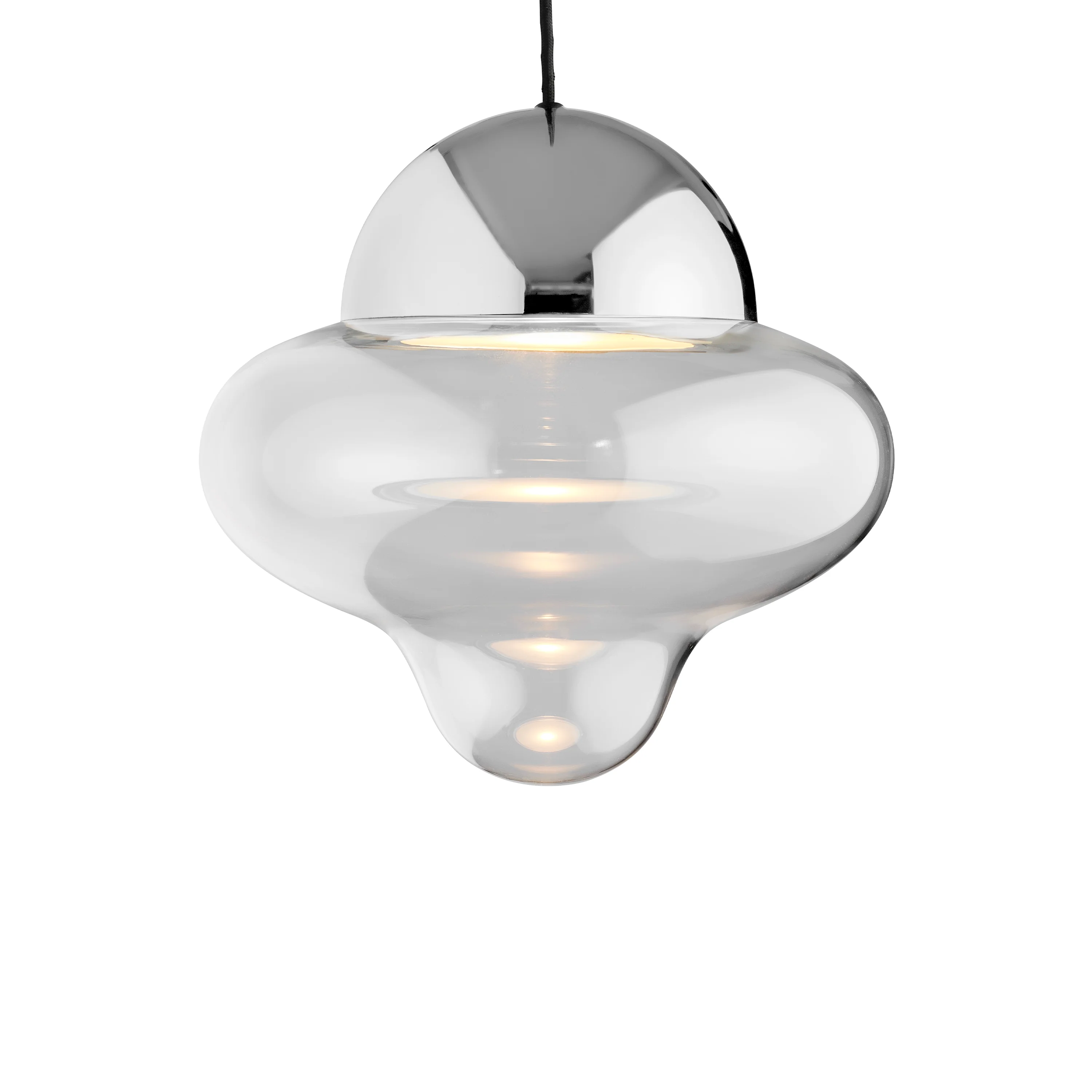 Lampa wisząca NUTTY szkło transparentne ze srebrnym wykończeniem - Image 3