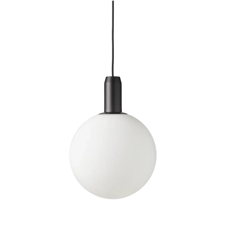 Lampa wisząca ORB białe szkło z czarnym