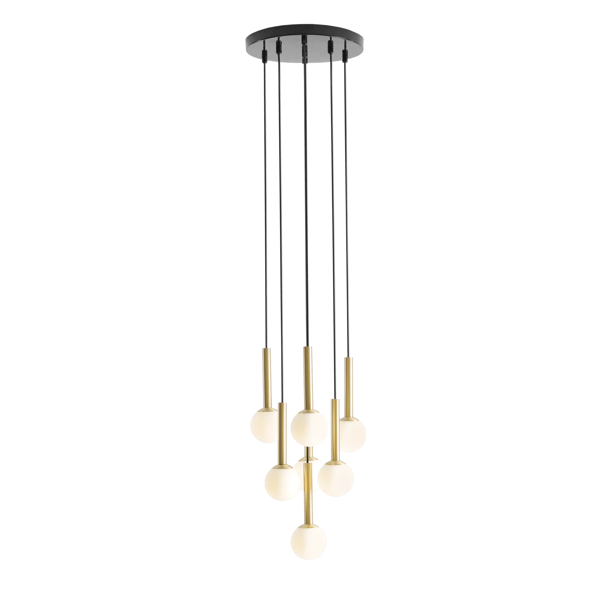 Lampa wisząca RIU czarny z mosiężnym wykończeniem