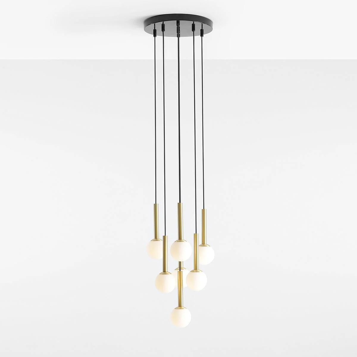 Lampa wisząca RIU czarny z mosiężnym wykończeniem - Image 3