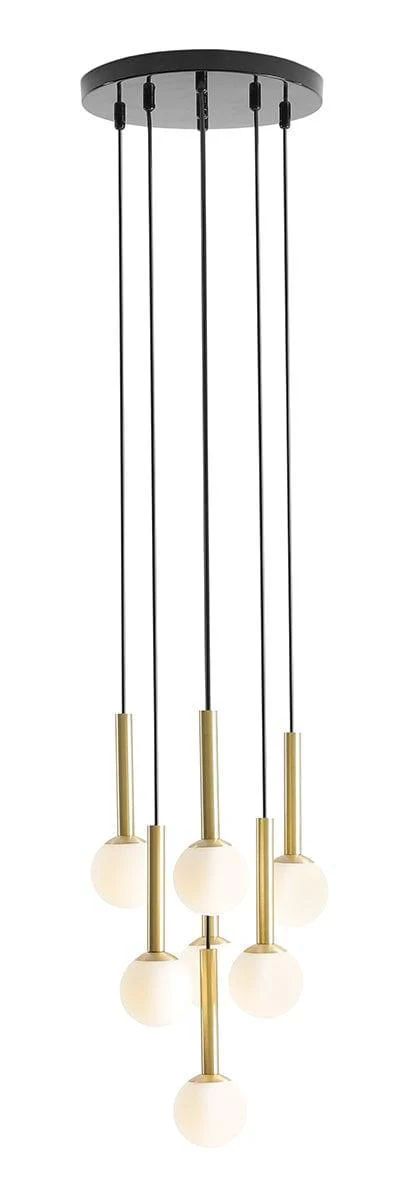 Lampa wisząca RIU czarny z mosiężnym wykończeniem - Image 5