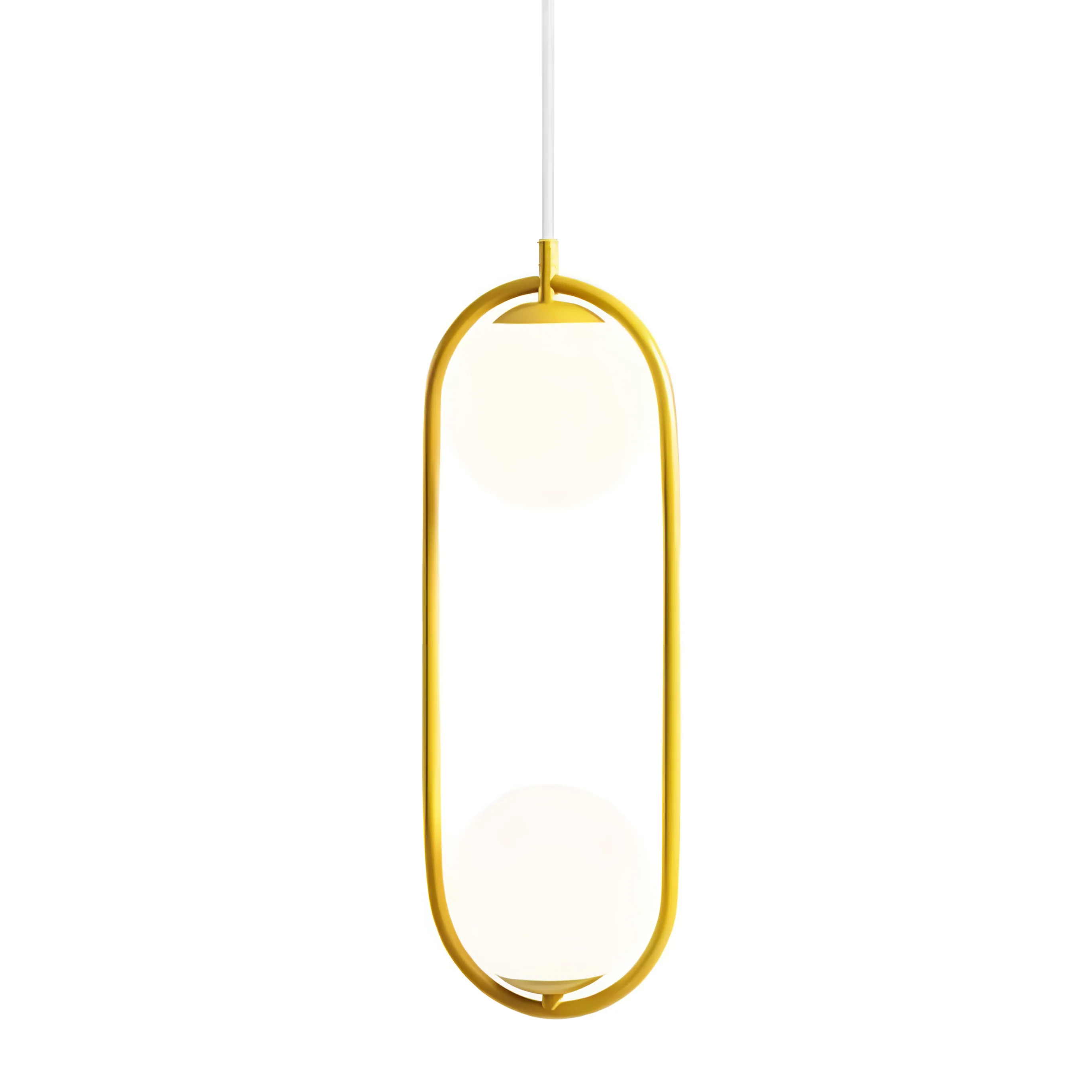 Lampa wisząca RIVA DUO musztardowy