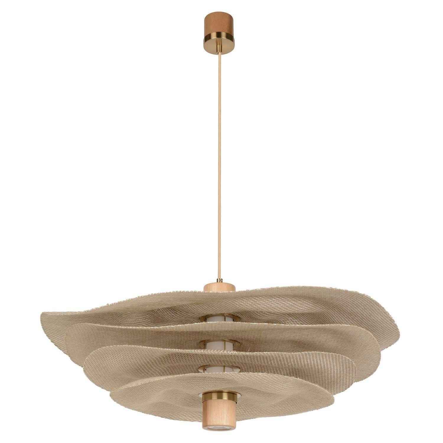 Lampa wisząca RIVAGE 2L beżowy len - Image 3