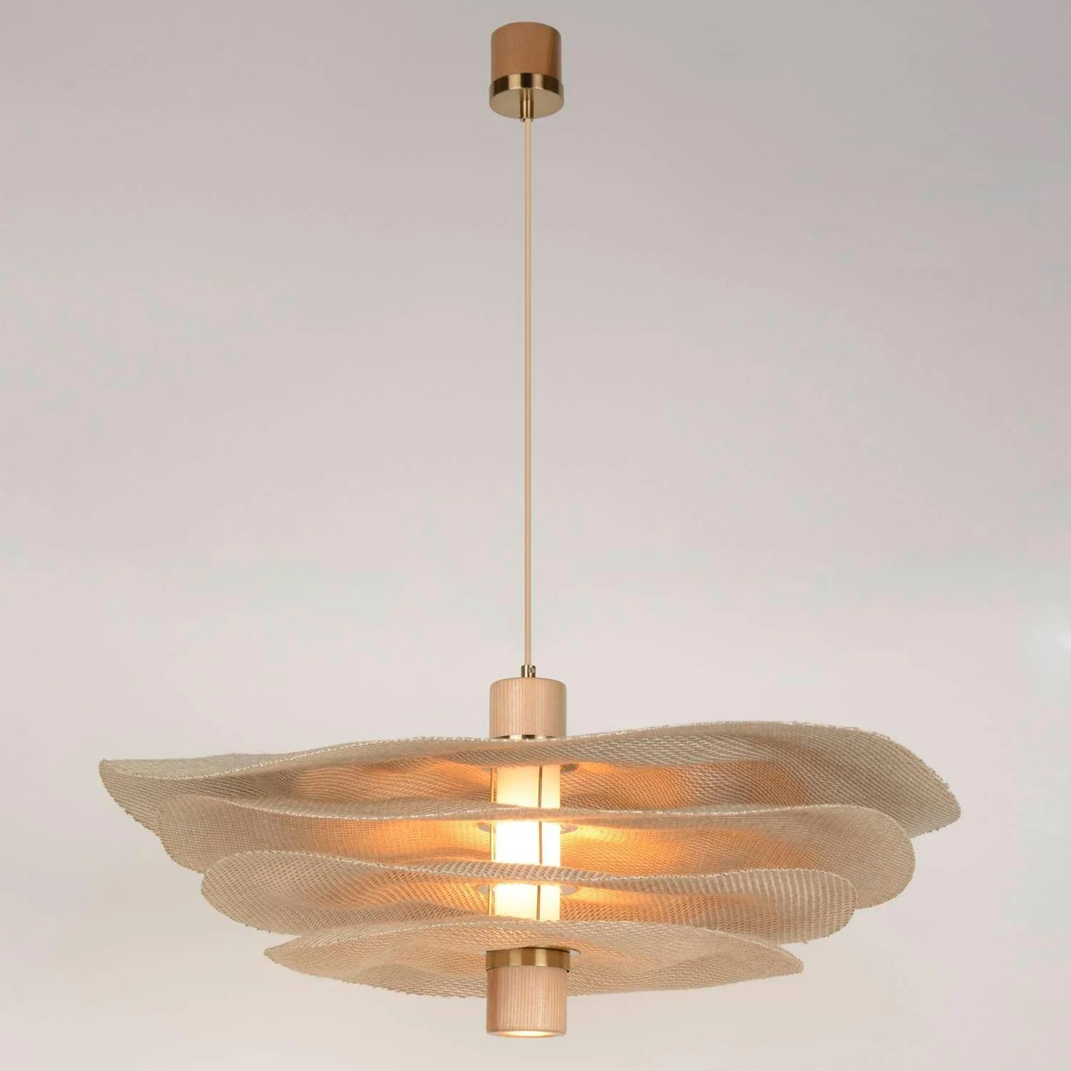 Lampa wisząca RIVAGE 2L beżowy len - Image 5