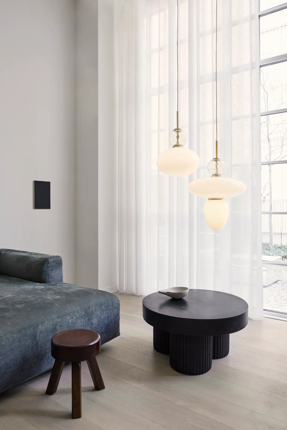 Lampa wisząca RIZZATTO 43 mosiężny z opalowym szkłem - Image 8