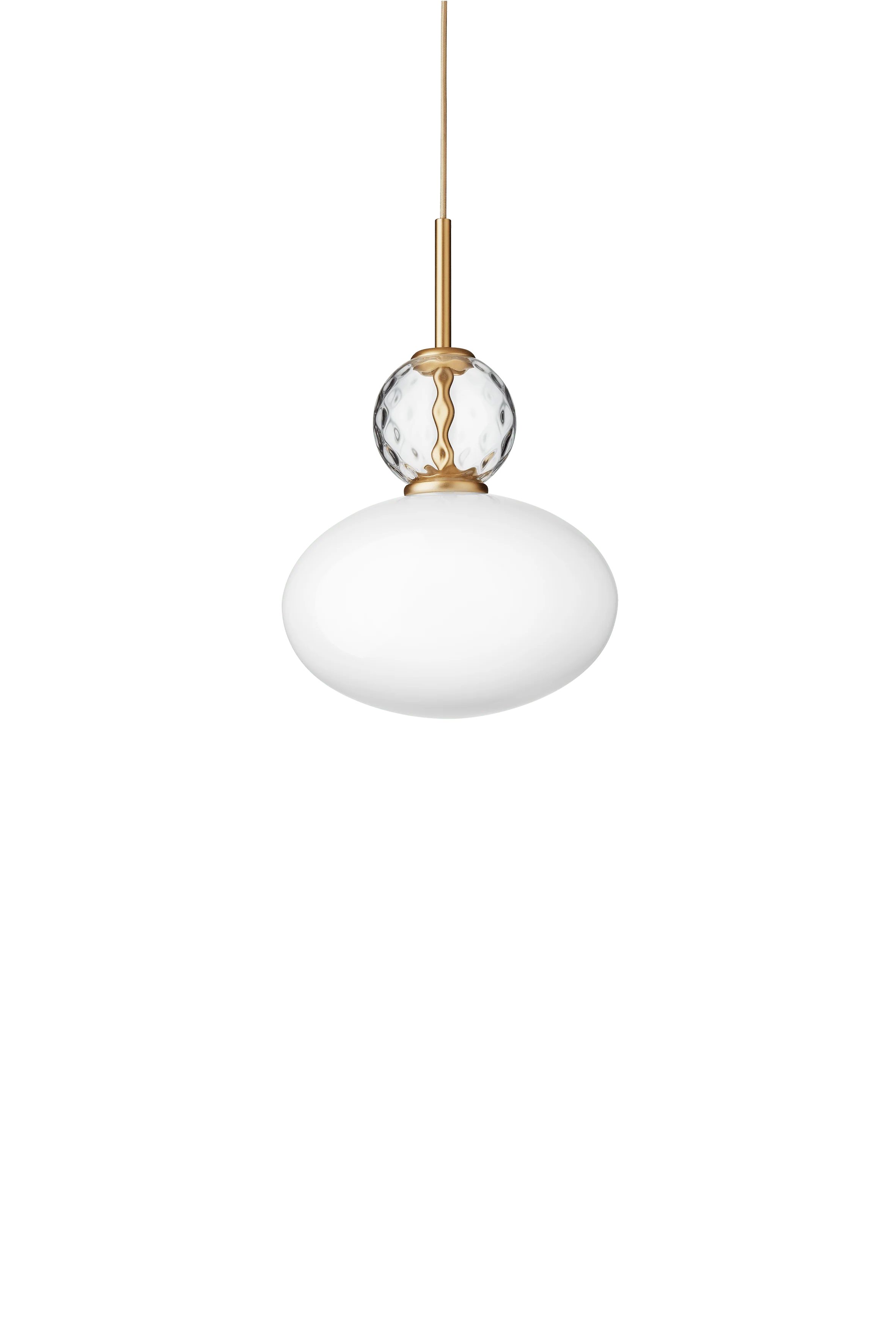 Lampa wisząca RIZZATTO 32 mosiężny z opalowym szkłem - Image 3