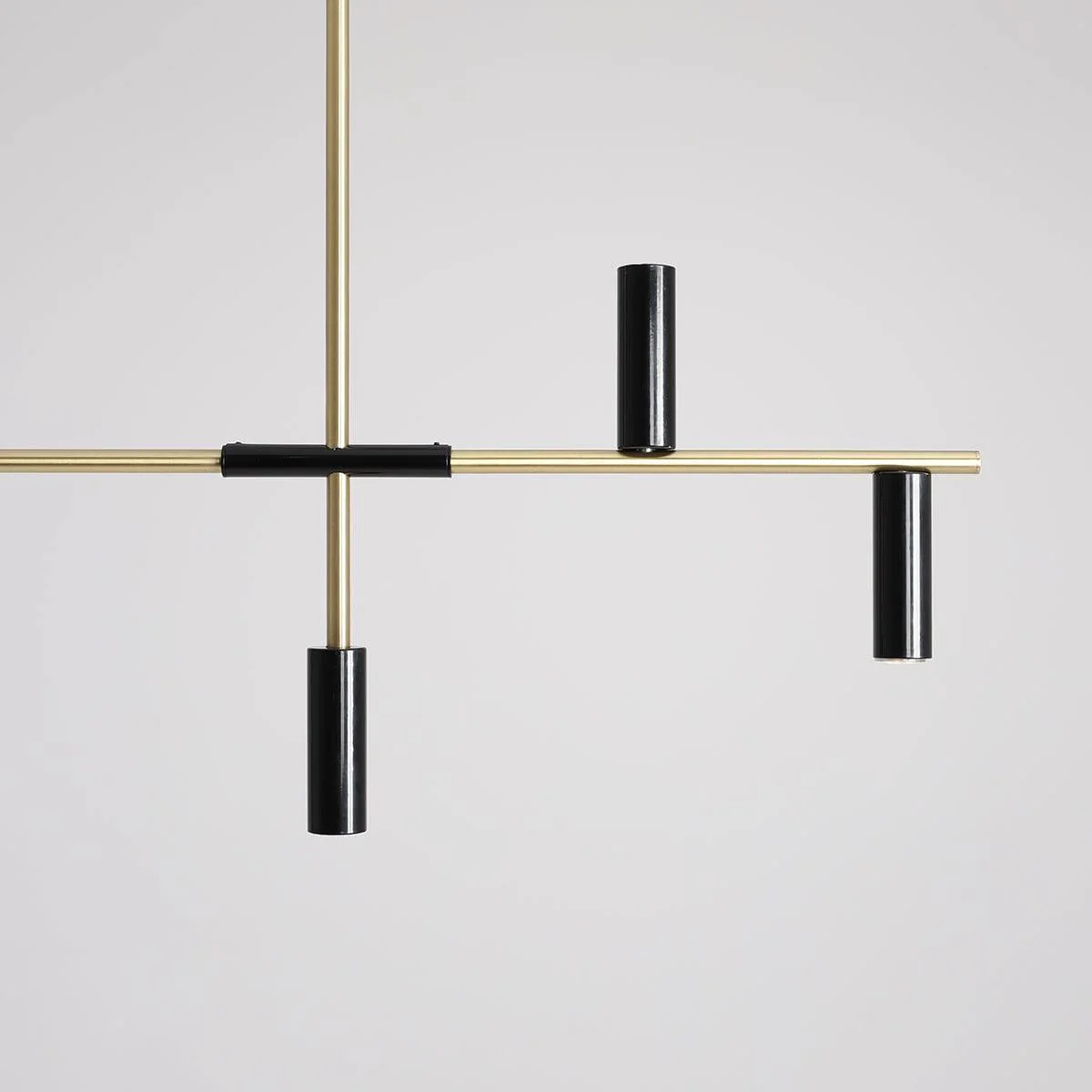 Lampa wisząca TREVO czarny z mosiężnym wykończeniem - Image 3