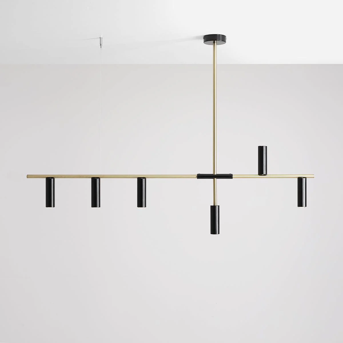 Lampa wisząca TREVO czarny z mosiężnym wykończeniem - Image 4