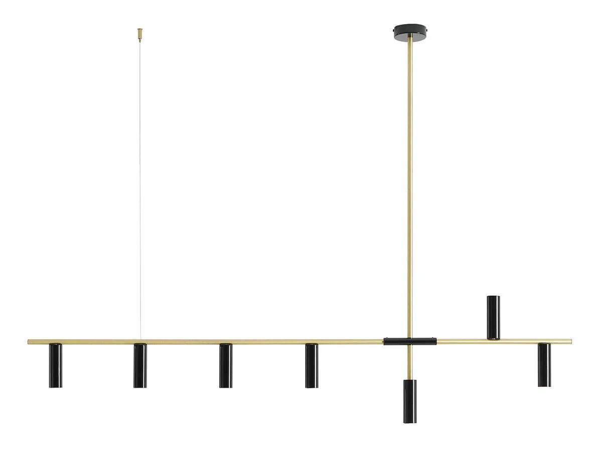 Lampa wisząca TREVO czarny z mosiężnym wykończeniem - Image 7