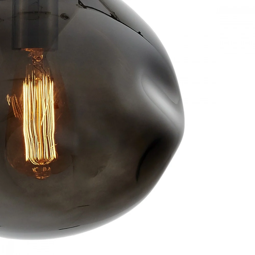 Lampa wisząca trzypunktowa AVIA 3 dymiony czarny z czarnym wykończeniem - Image 5