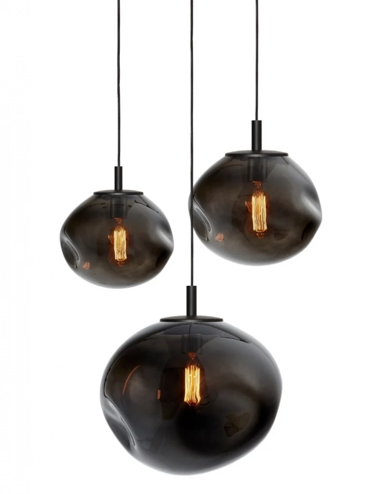 Lampa wisząca trzypunktowa AVIA 3 dymiony czarny z czarnym wykończeniem - Image 9