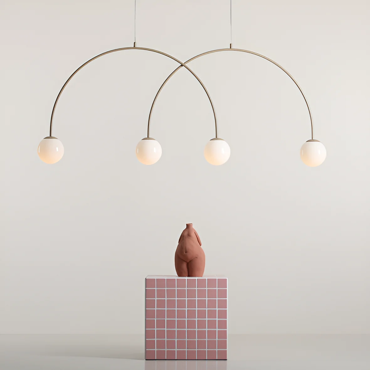 Lampa wisząca UNA DUO beżowy - Image 3