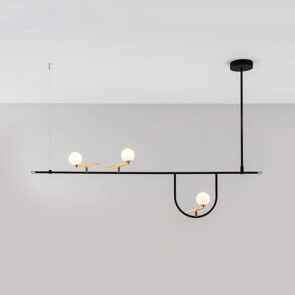 Lampa wisząca YANZI 1 czarny ze złotym - Image 7