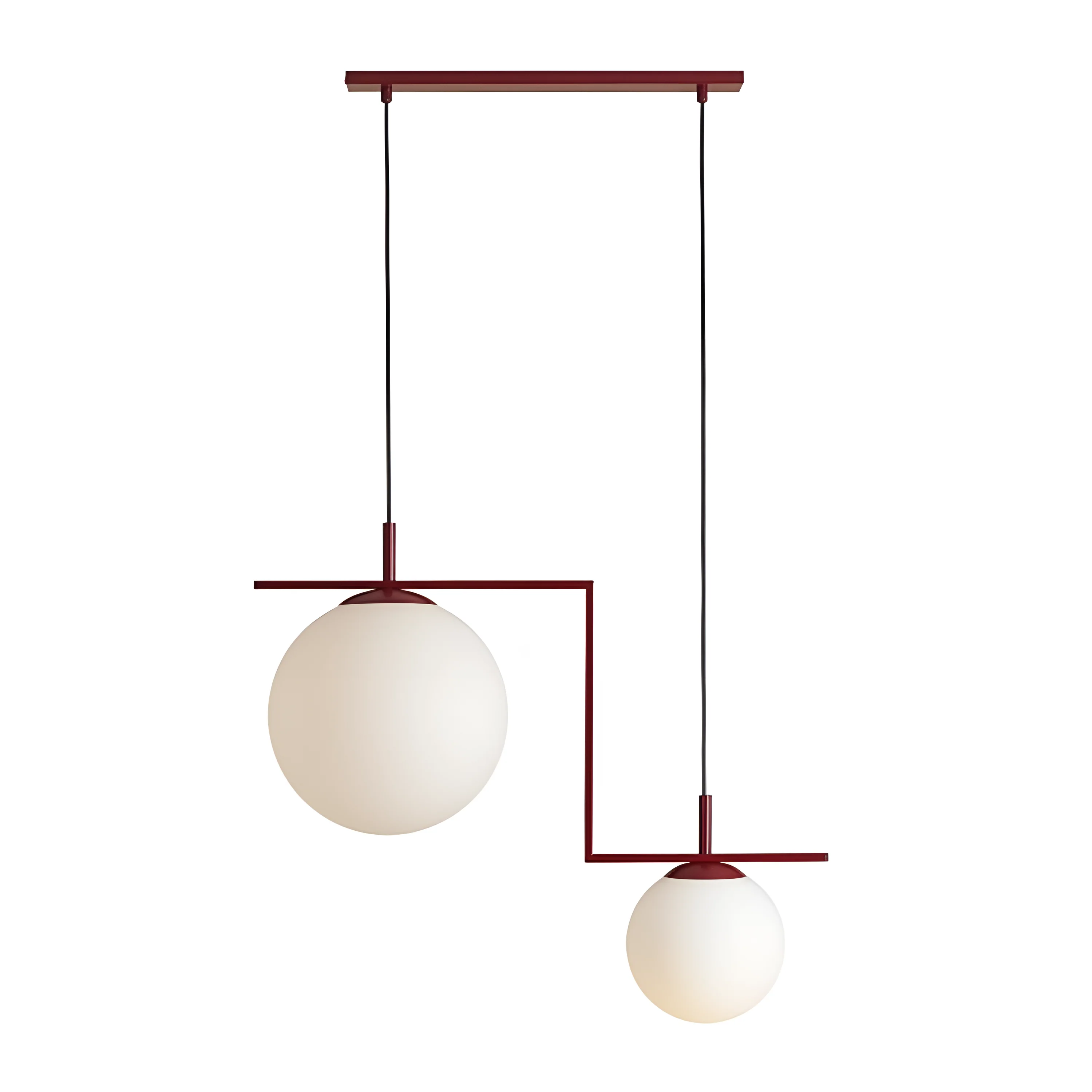 Lampa wisząca ZAC DUO bordowy