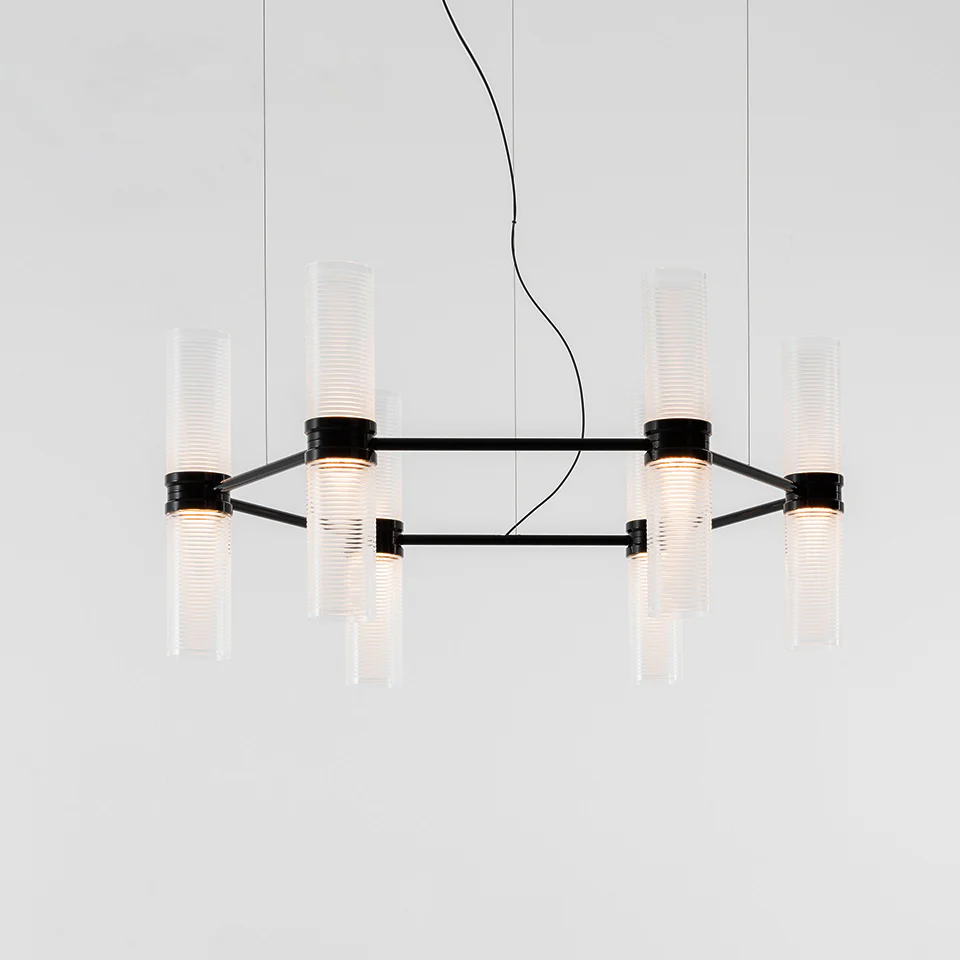 Lampa wisząca ZEPHYR EXAGONAL transparentny z czarnym wykończeniem - Image 4
