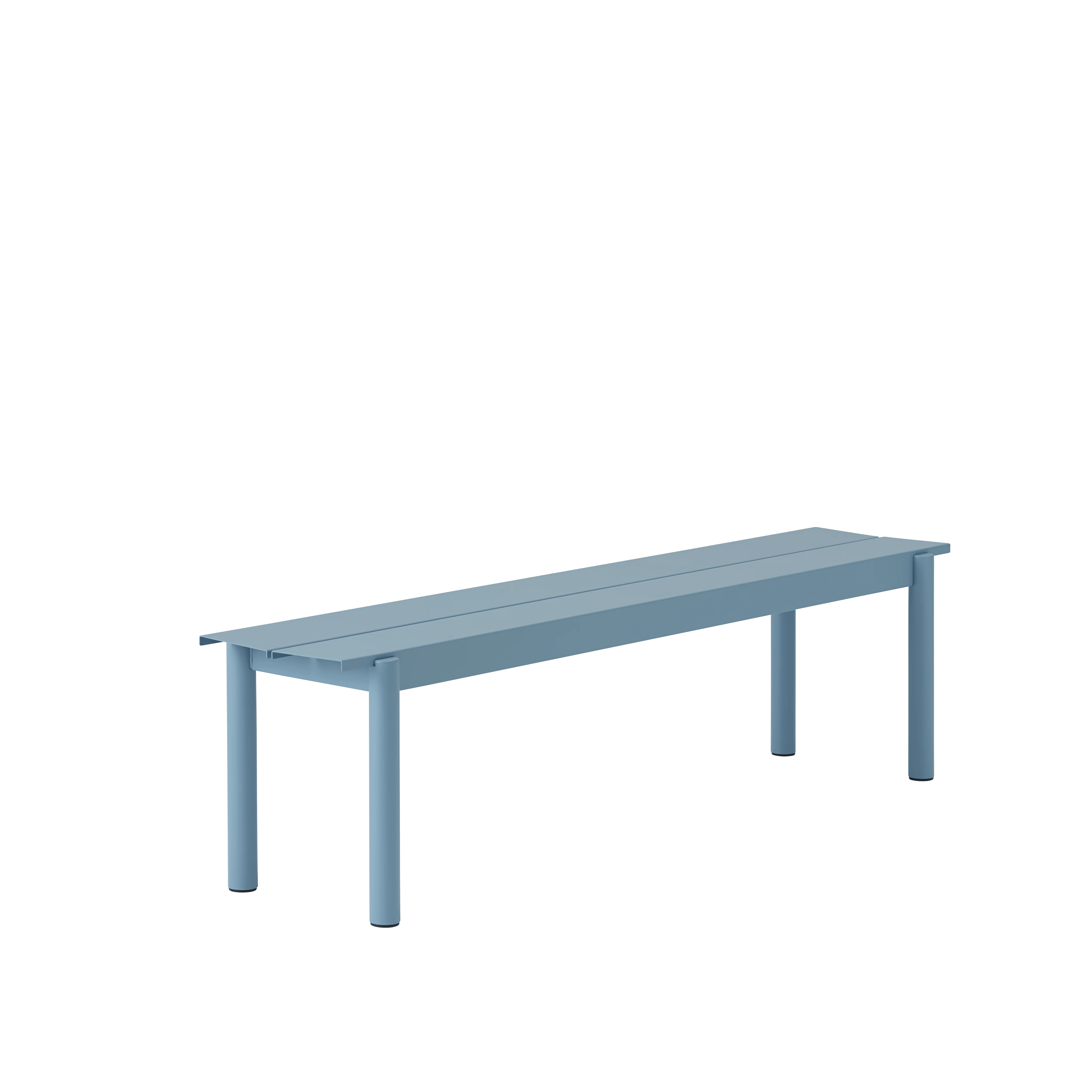 Ławka zewnętrzna LINEAR błękitna stal - Image 3