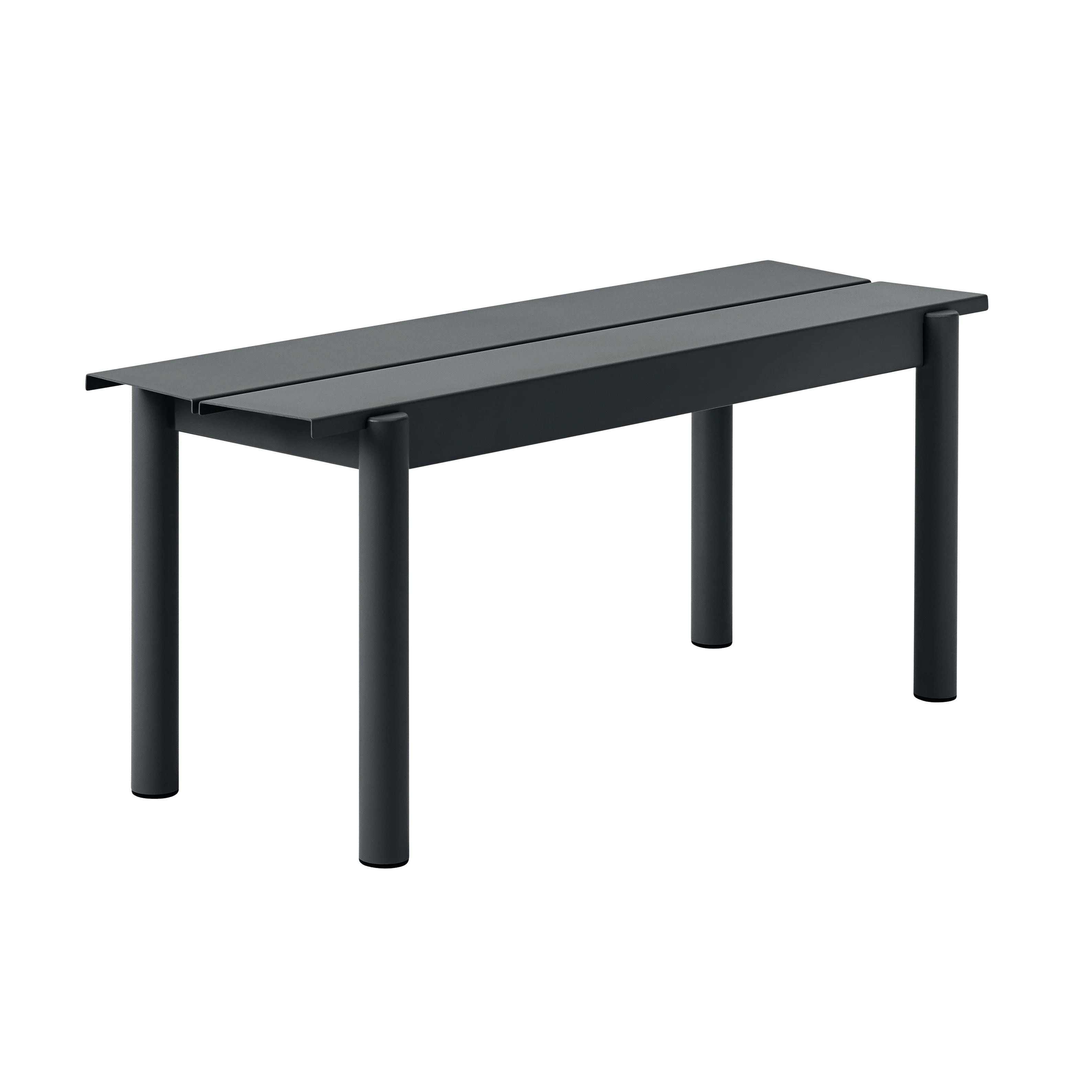 Ławka zewnętrzna LINEAR czarna stal