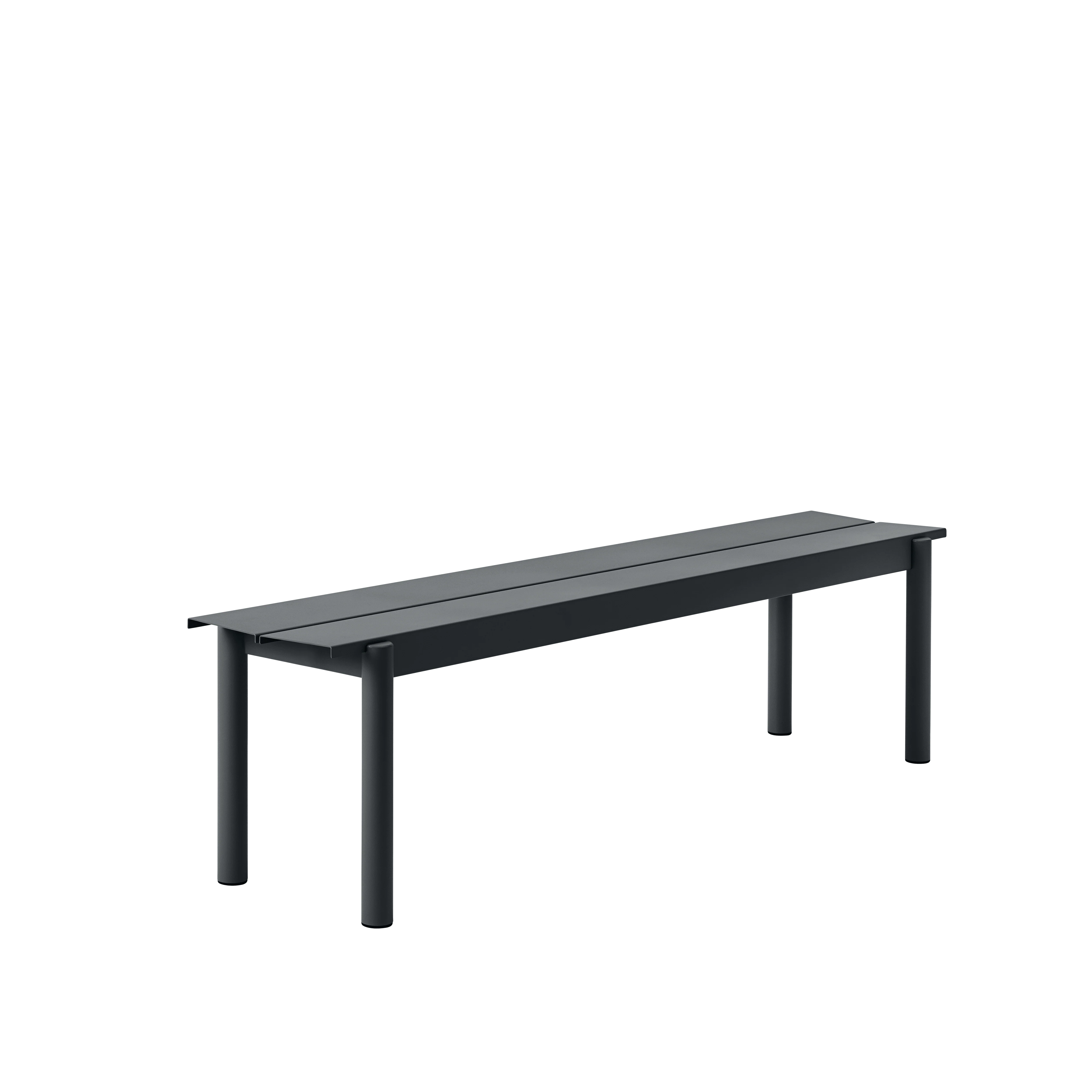 Ławka zewnętrzna LINEAR czarna stal - Image 3
