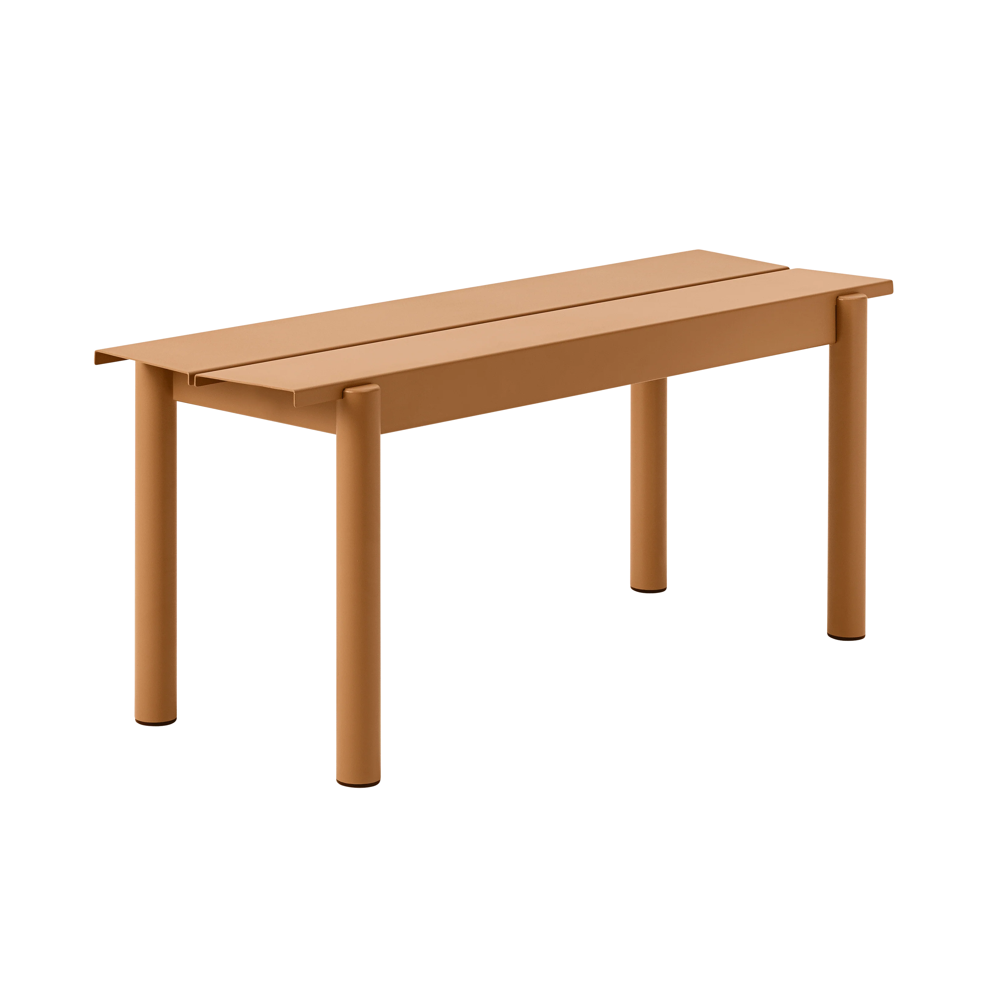 Ławka zewnętrzna LINEAR pomarańczowa stal
