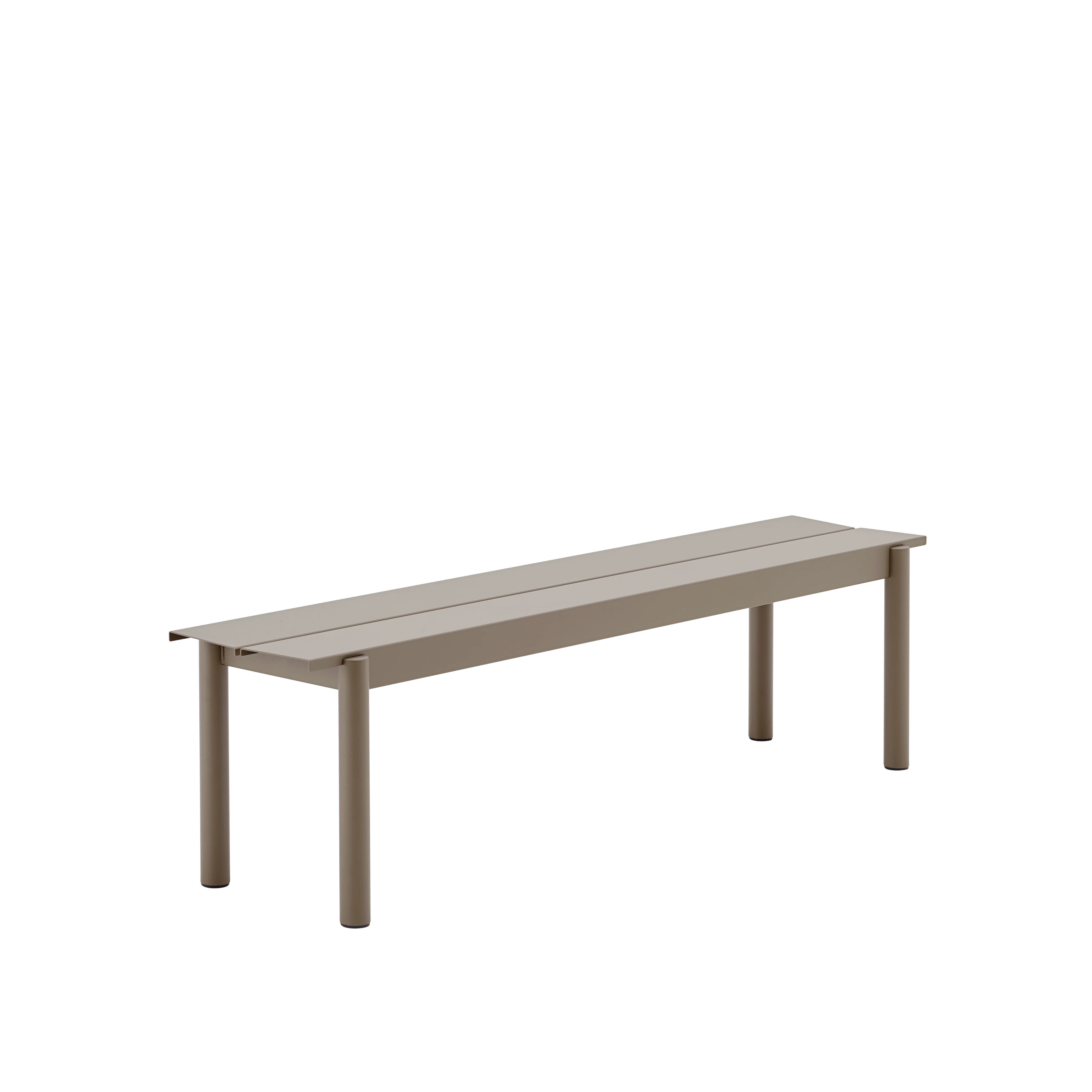 Ławka zewnętrzna LINEAR taupe stal - Image 3