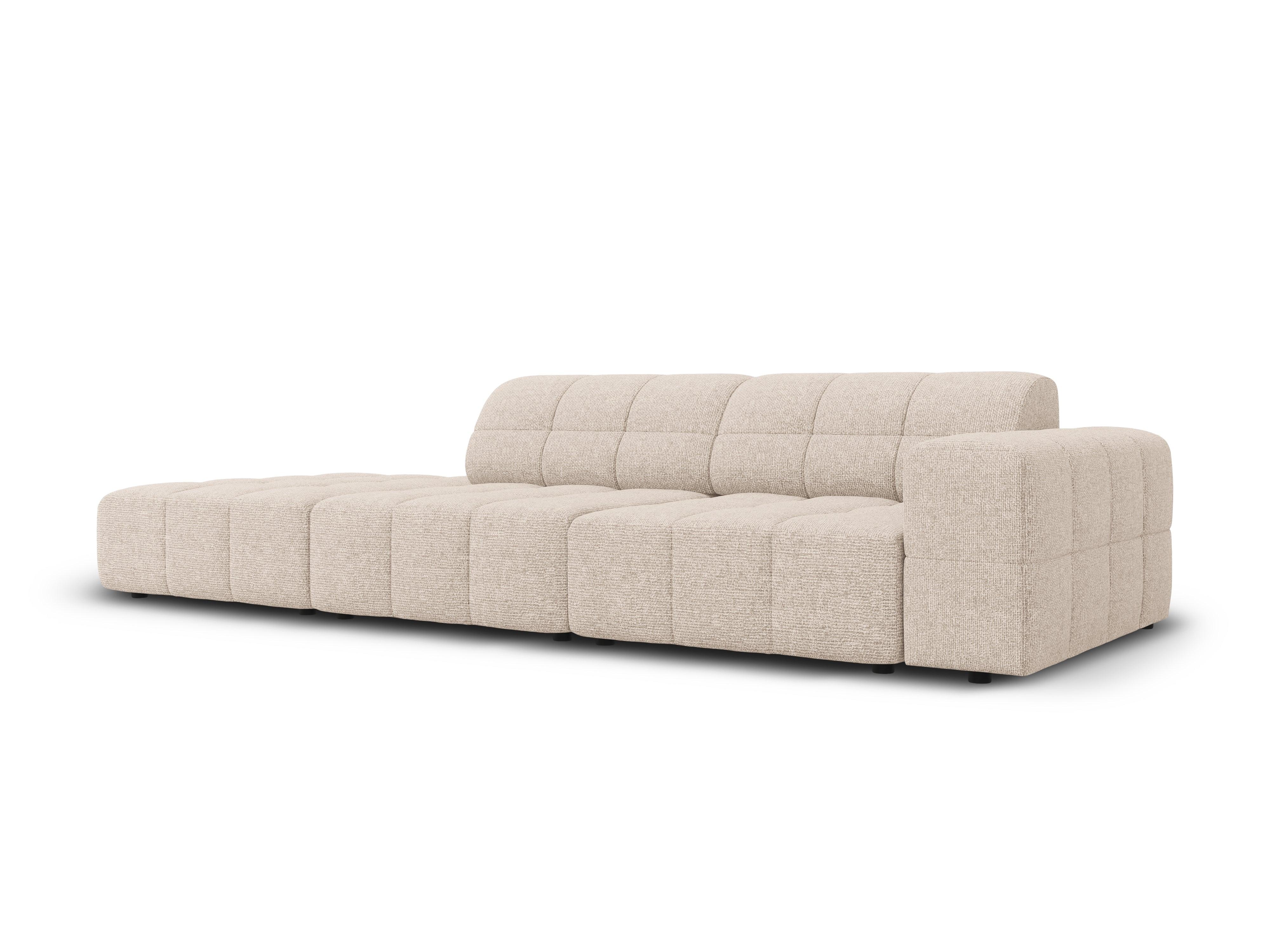 Sofa lewostronna 3-osobowa CHICAGO beżowy szenil - Image 10