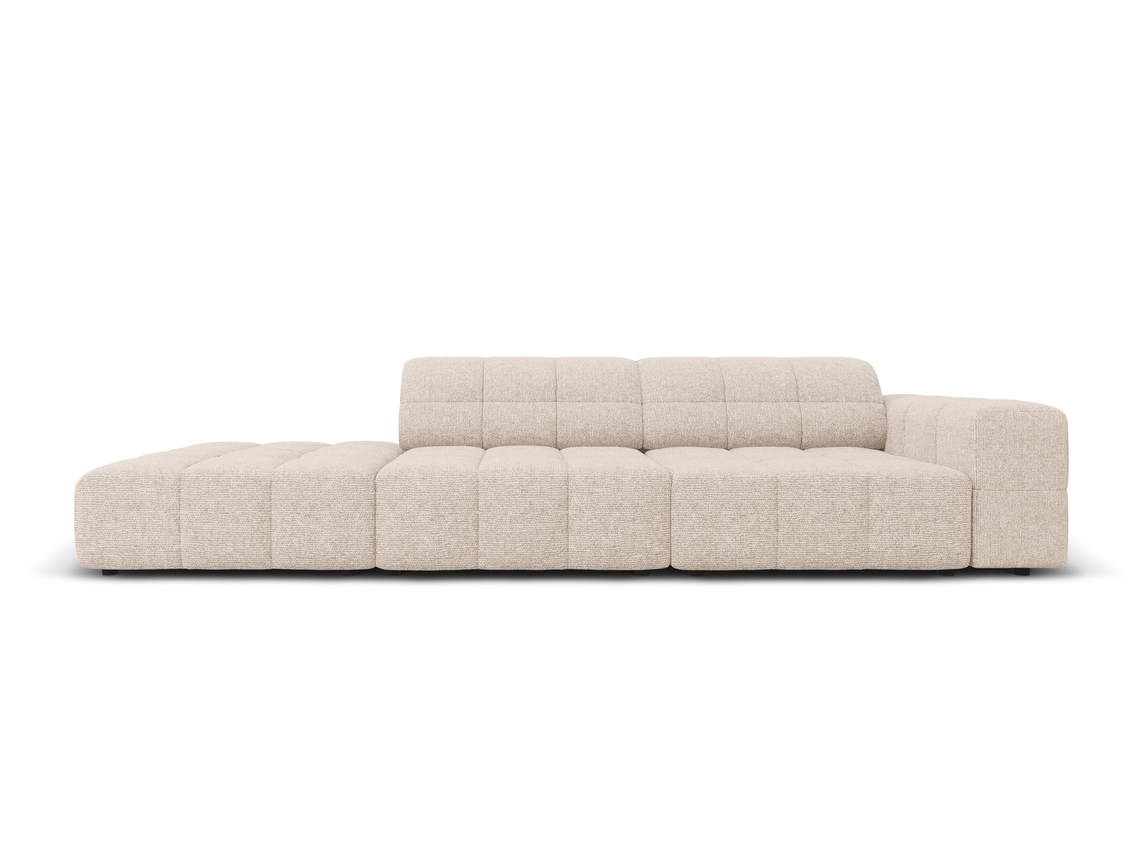 Sofa lewostronna 3-osobowa CHICAGO beżowy szenil - Image 3